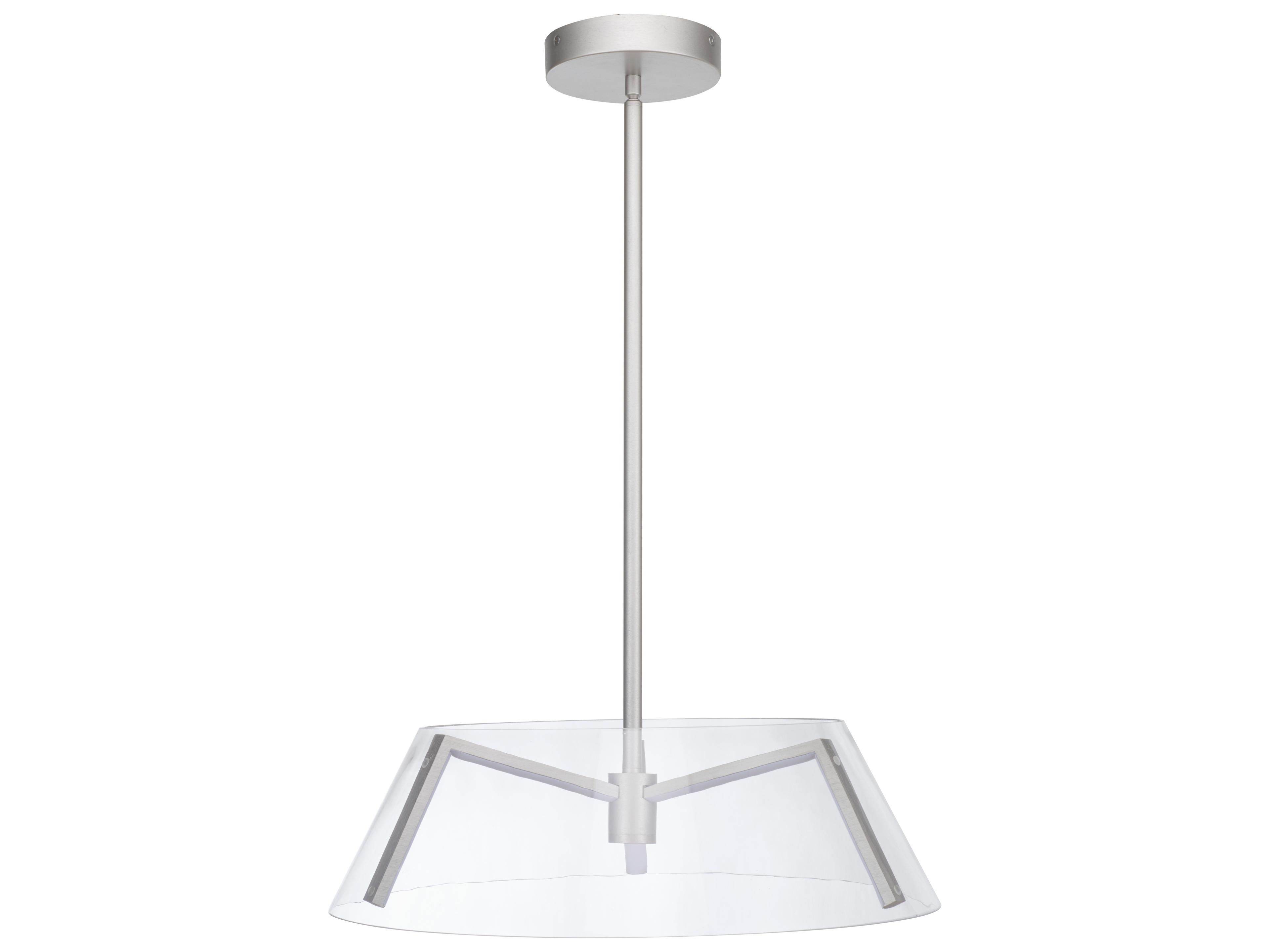 Abra Talon 1-Light Brushed Nickel Drum Pendant