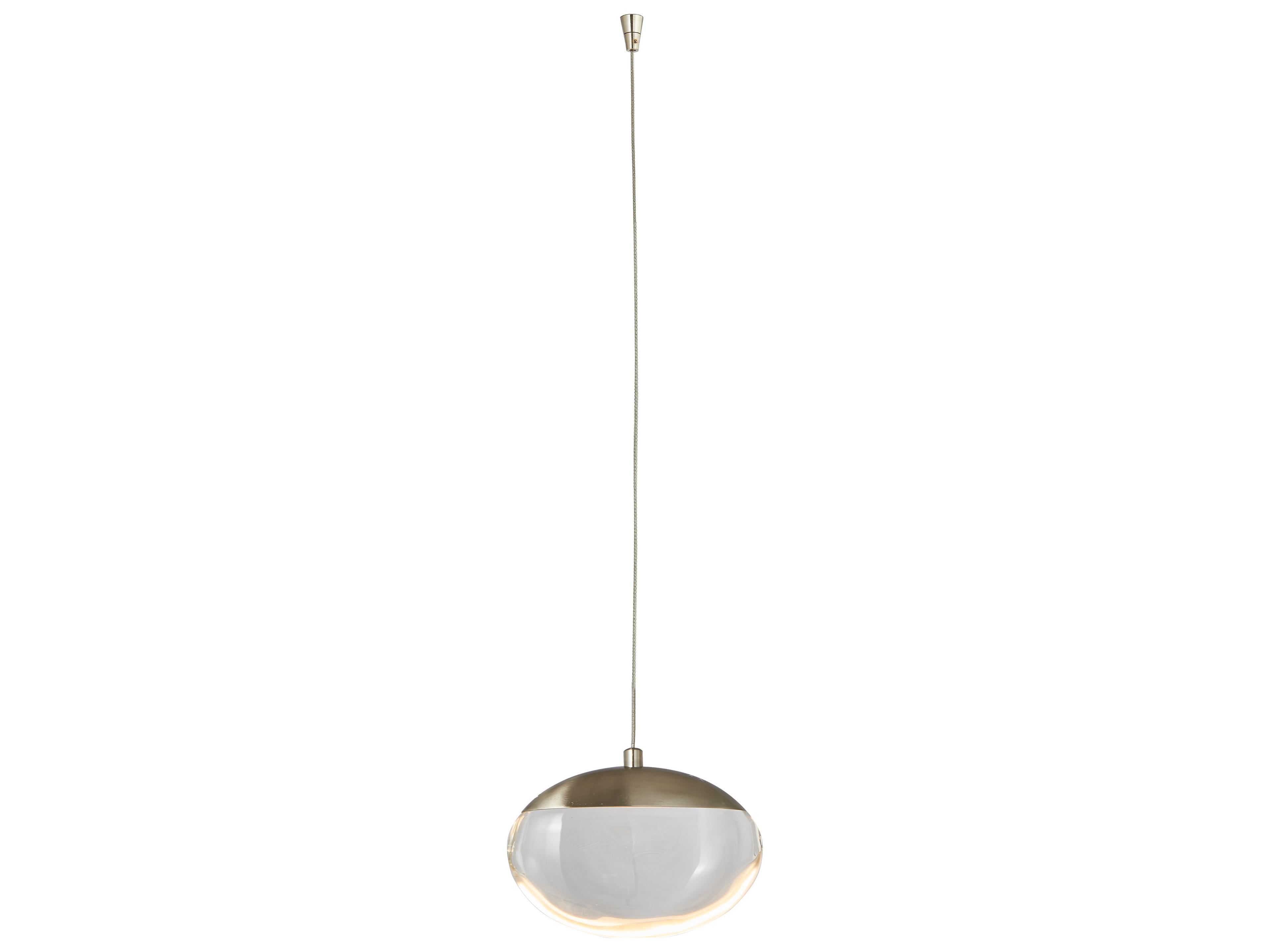 Abra Athena 1-Light Brushed Nickel Round Mini Pendant