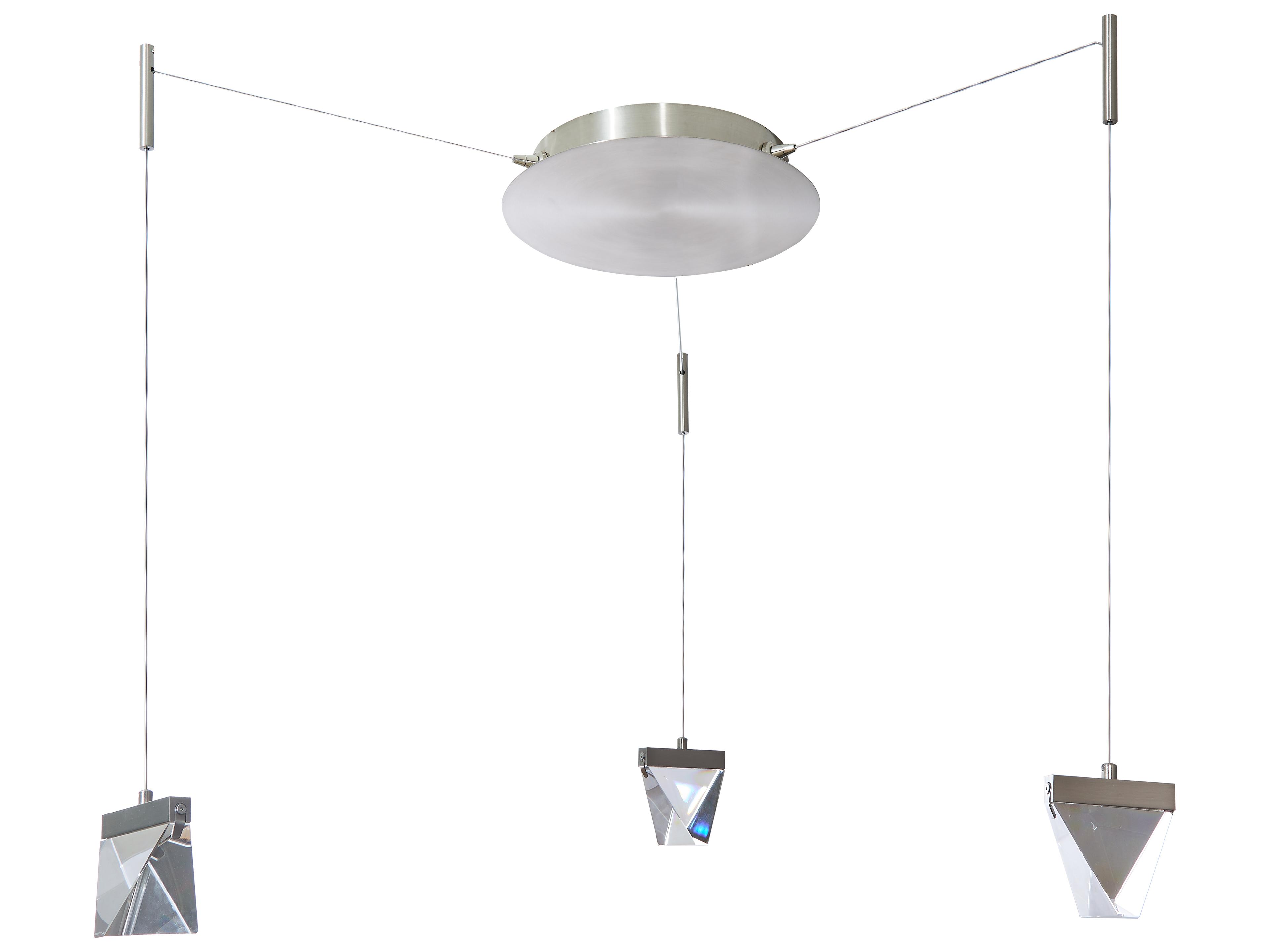 Abra Atlas 3-Light Brushed Nickel Pendant