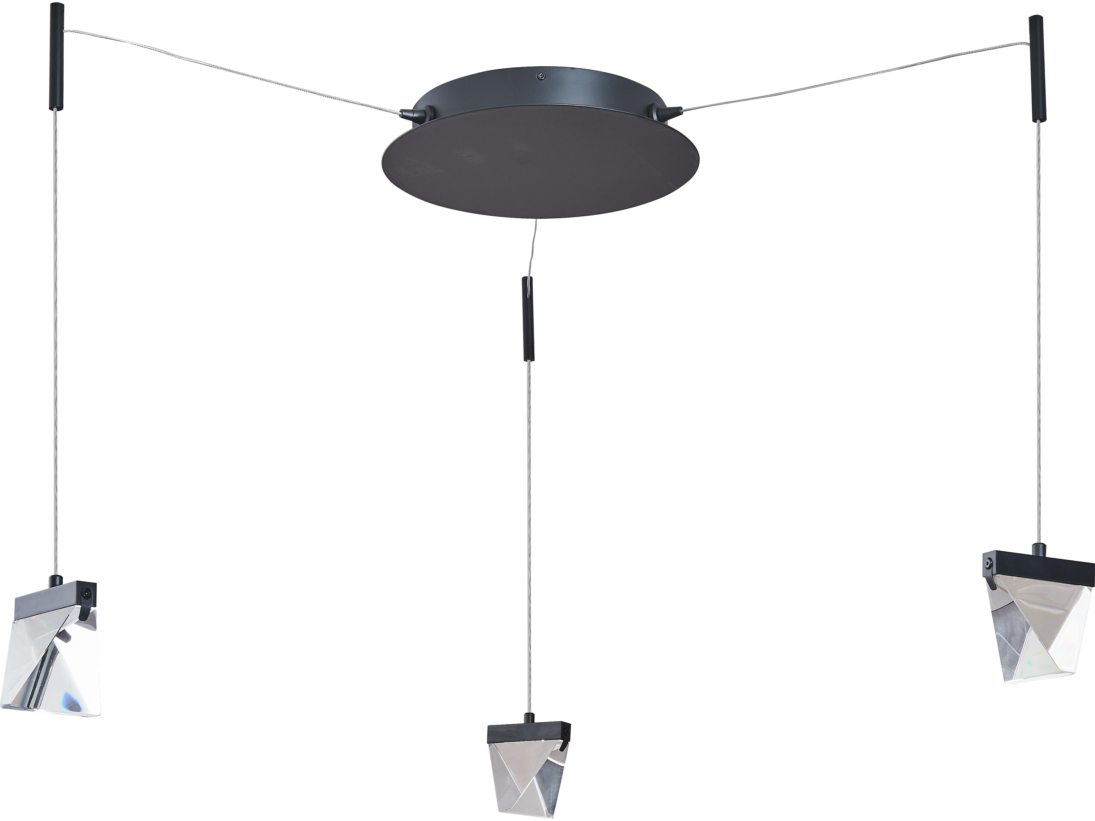 Abra Atlas 3-Light Matte Black Pendant