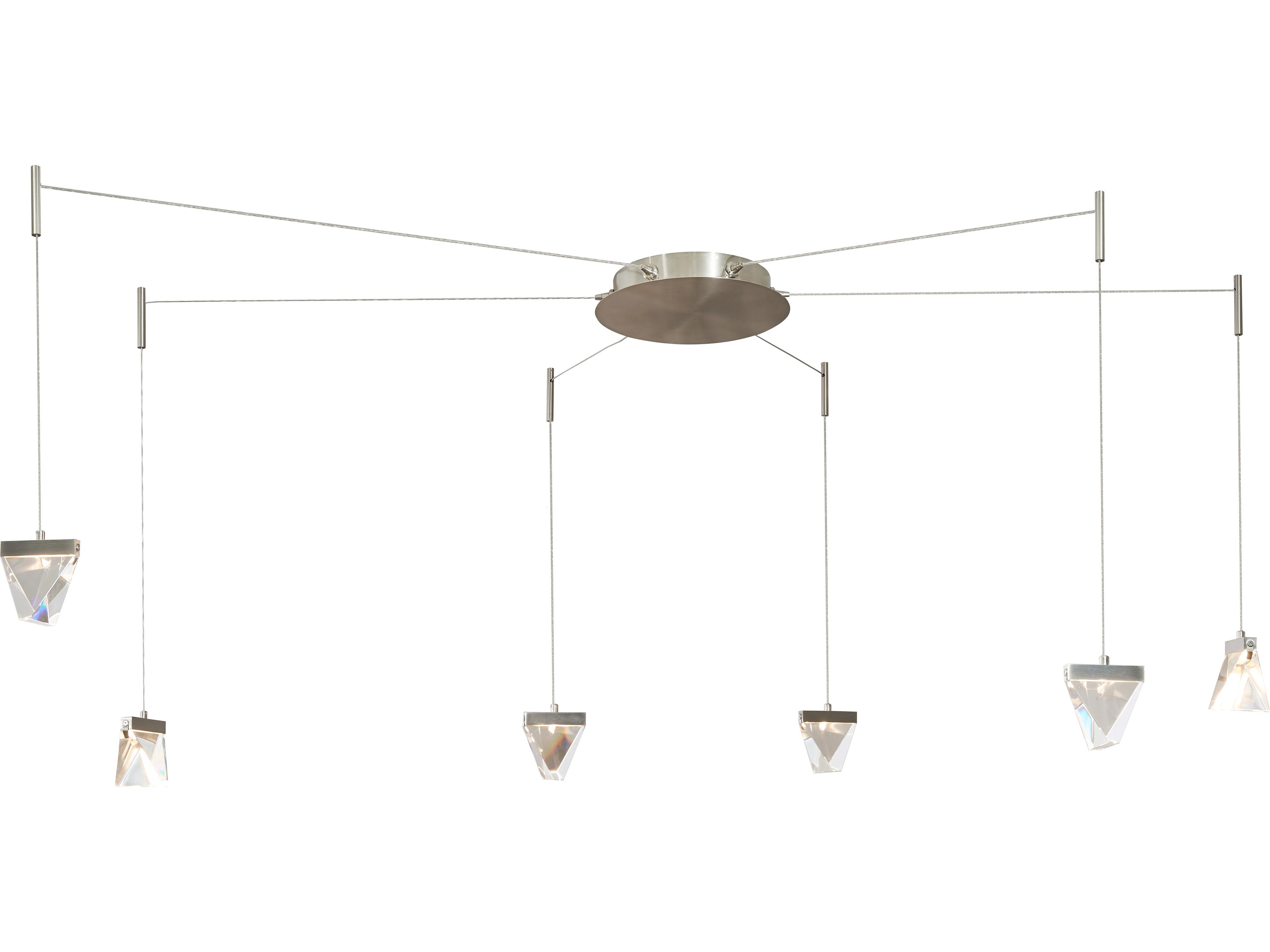 Abra Atlas 6-Light Brushed Nickel Pendant