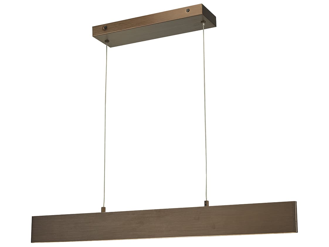 Abra Slim 2-Light Brushed Bronze Linear Pendant
