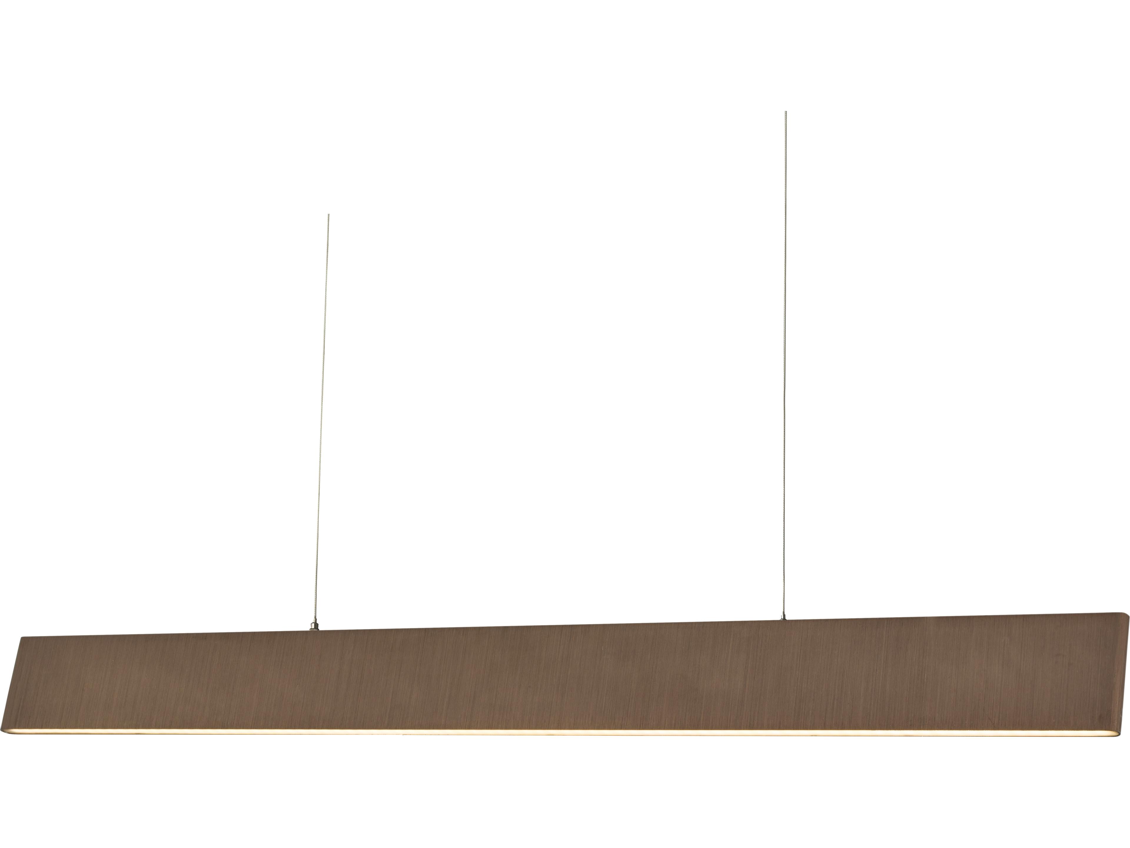 Abra Slim 2-Light Brushed Bronze Linear Pendant