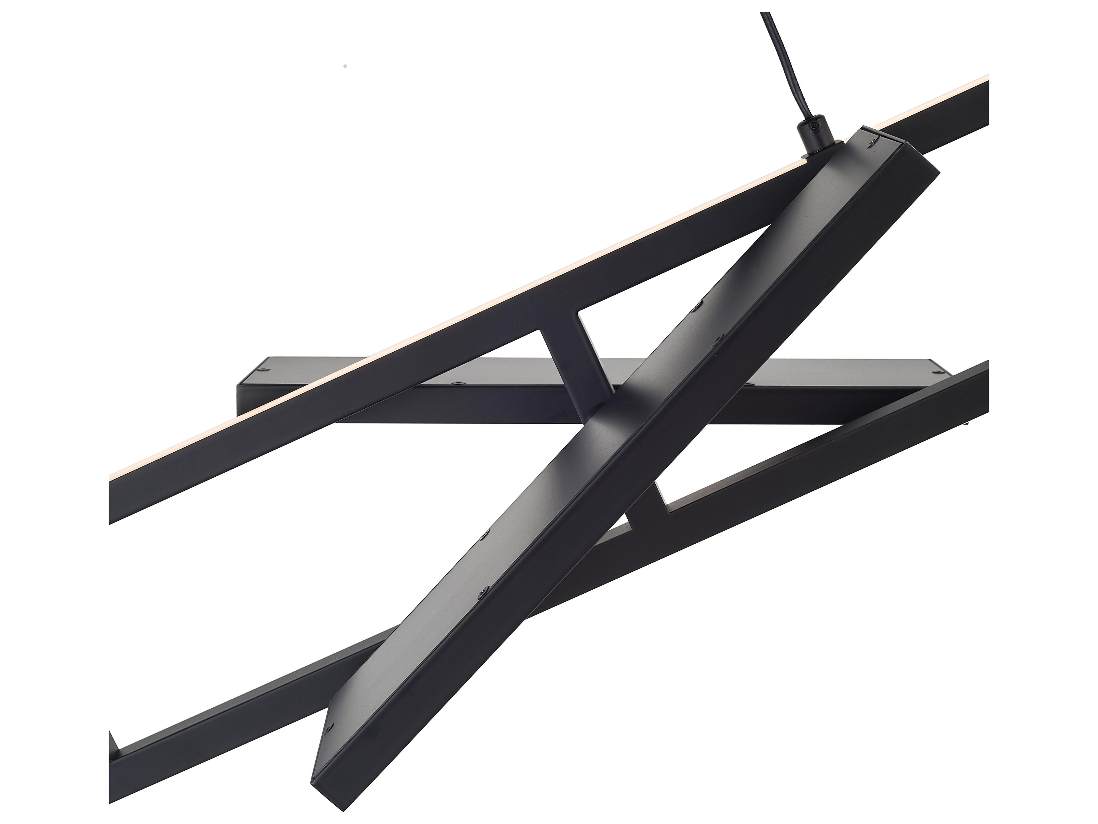 Abra Helix 4-Light Matte Black Geometric Linear Island Pendant