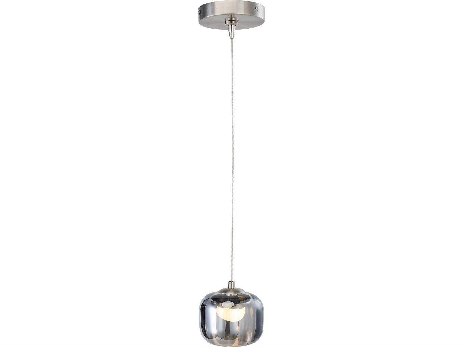 Abra Geo 1-Light Brushed Nickel Mini Pendant