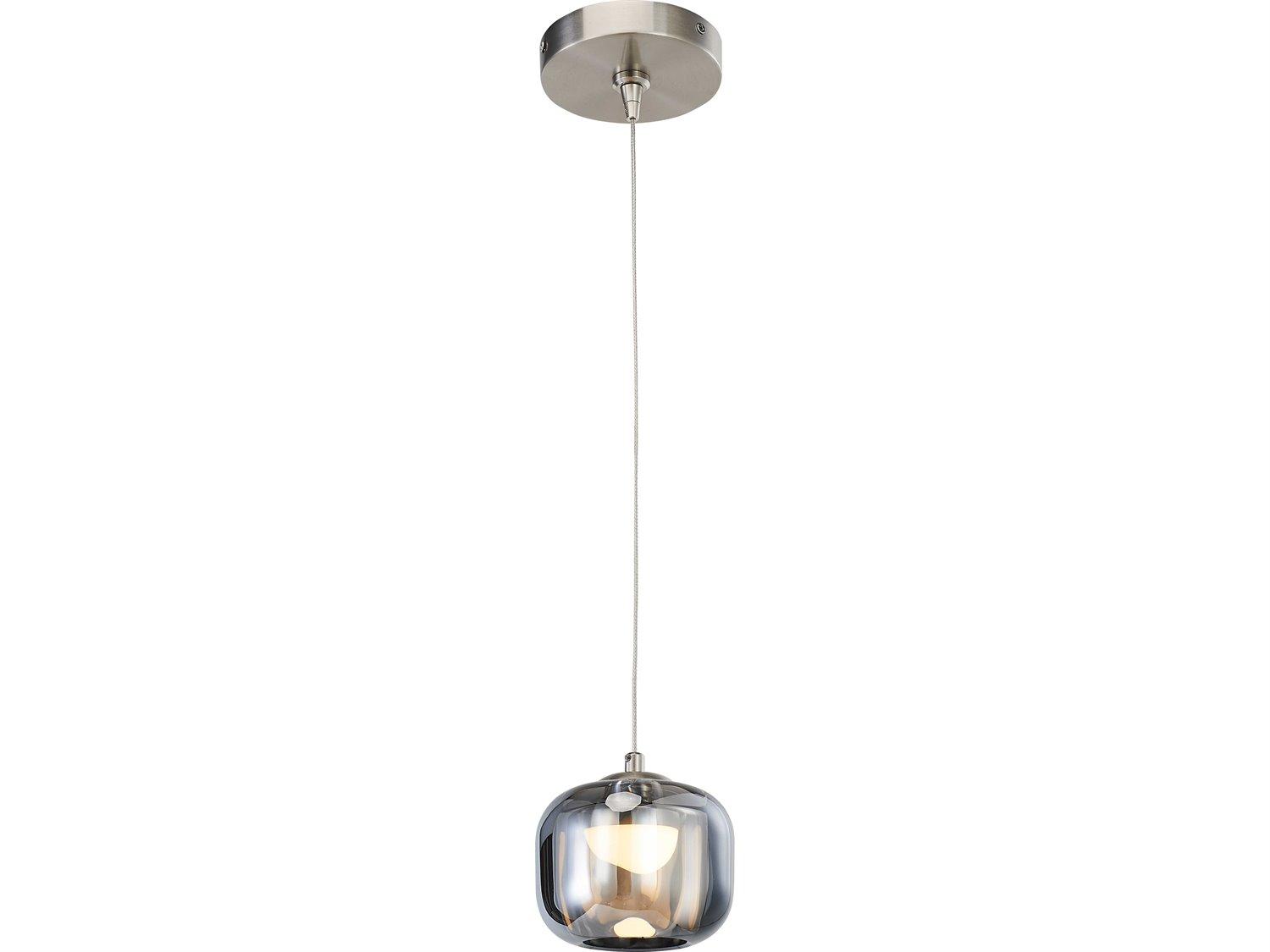 Abra Geo 1-Light Brushed Nickel Mini Pendant