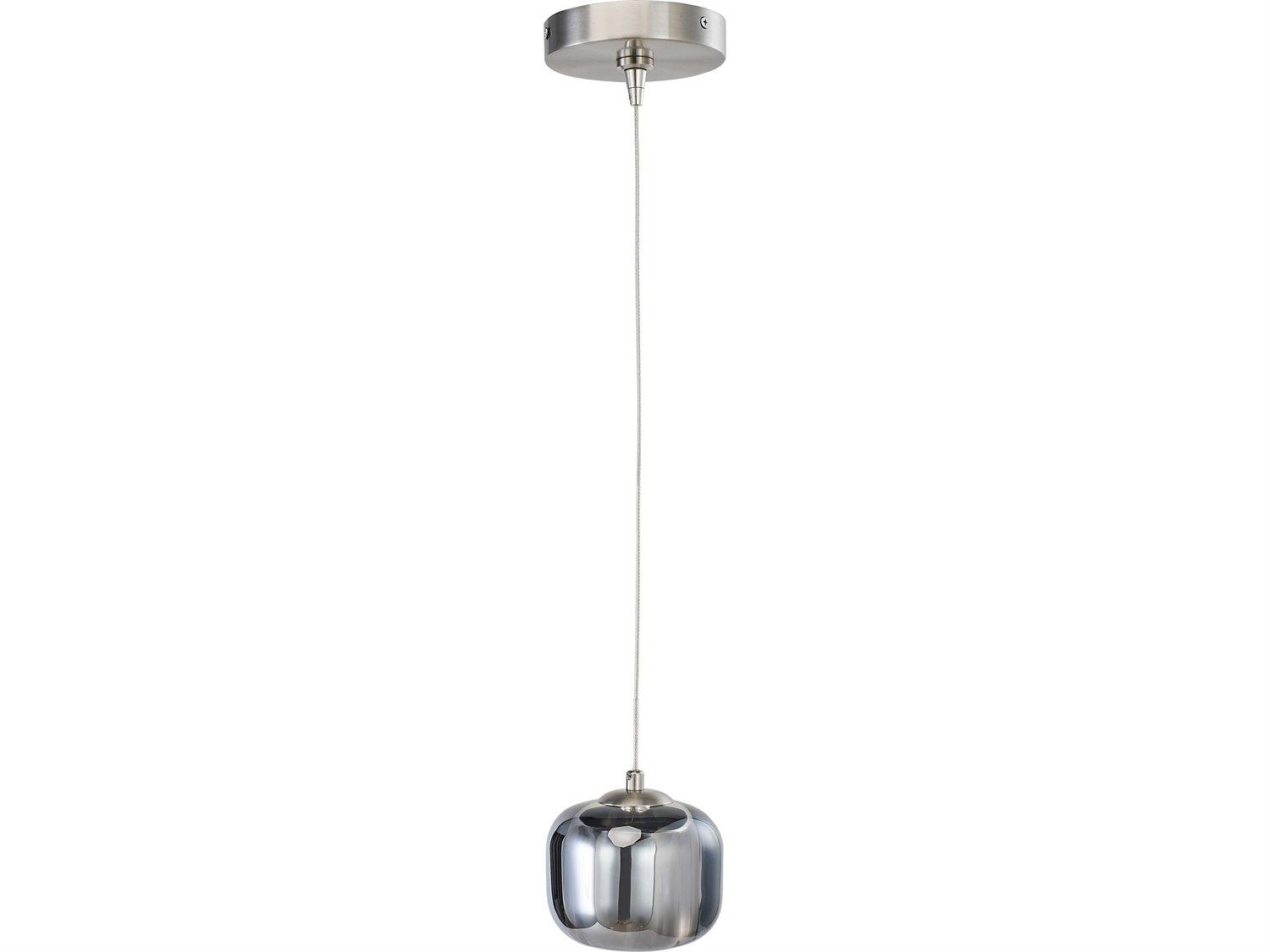 Abra Geo 1-Light Brushed Nickel Mini Pendant