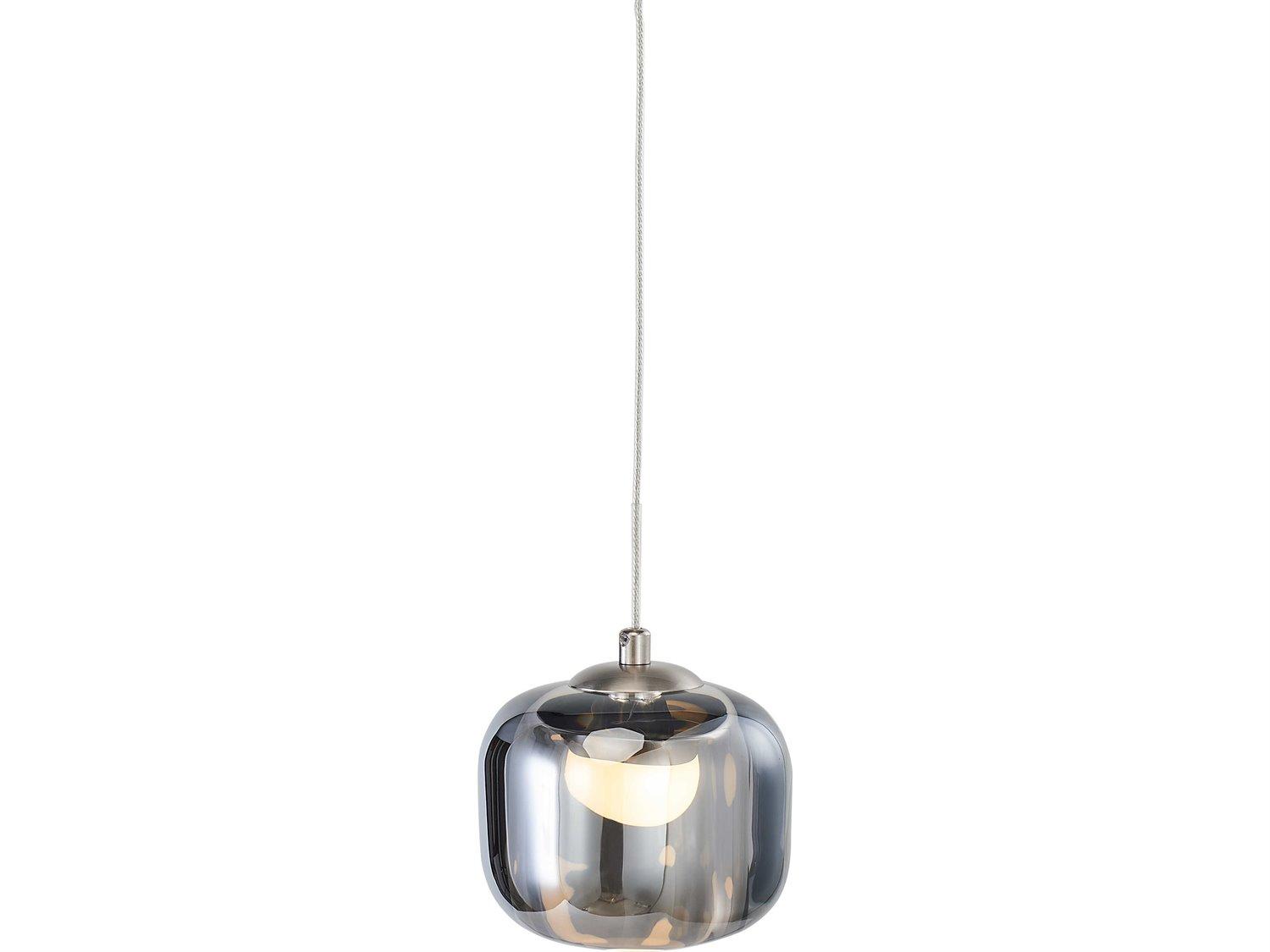 Abra Geo 1-Light Brushed Nickel Mini Pendant