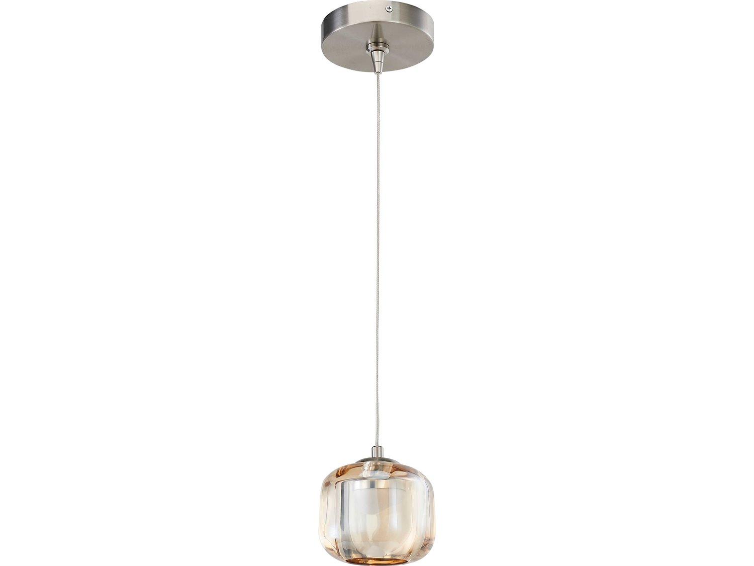 Abra Geo 1-Light Brushed Nickel Mini Pendant