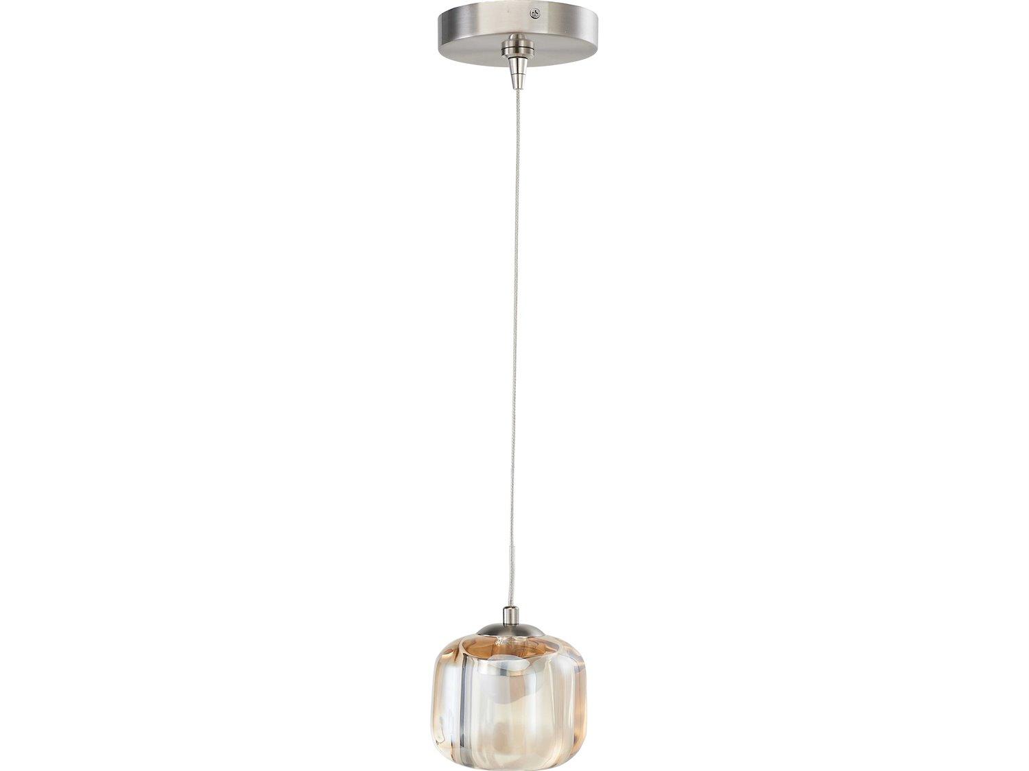 Abra Geo 1-Light Brushed Nickel Mini Pendant