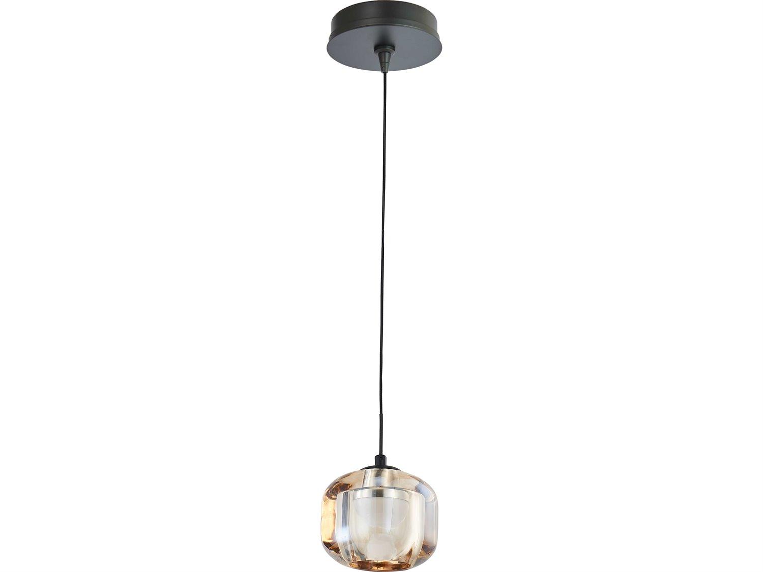 Abra Geo 1-Light Matte Black Mini Pendant