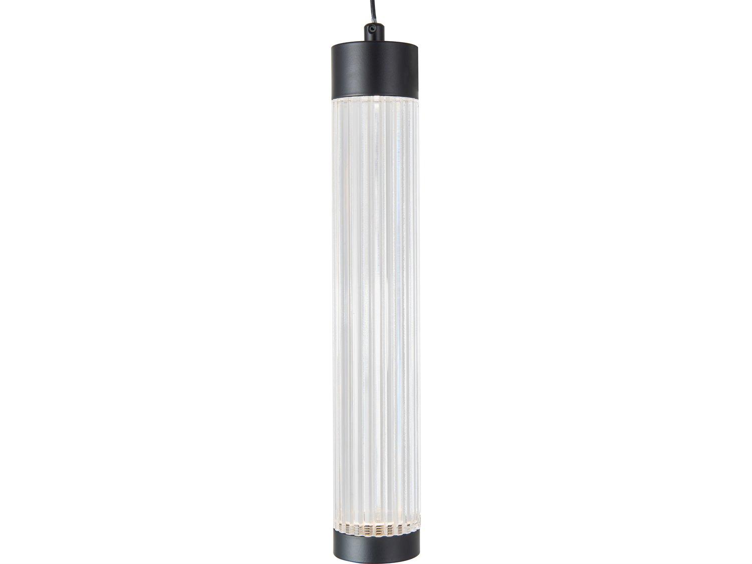 Abra Spin 1-Light Matte Black Cylinder Mini Pendant