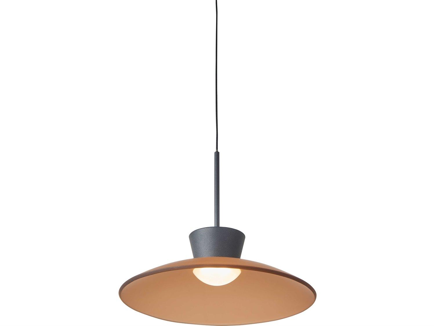 Abra Horizon 1-Light Matte Black Brown Dome Mini Pendant