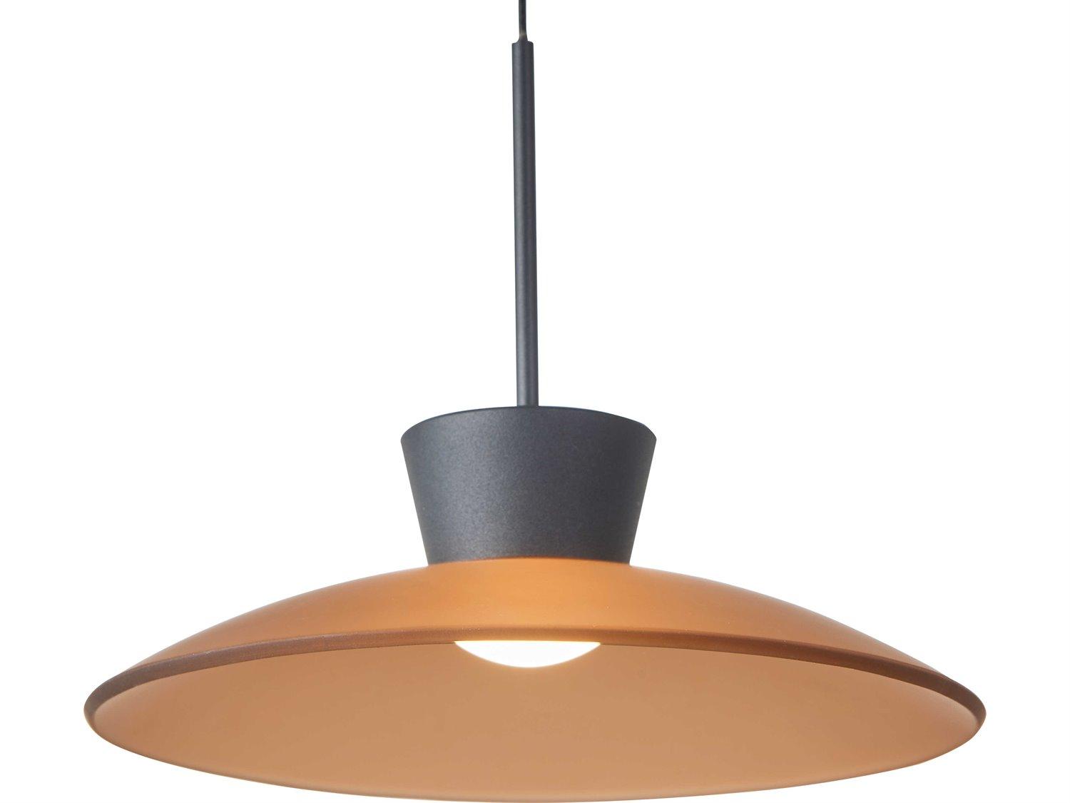 Abra Horizon 1-Light Matte Black Brown Dome Mini Pendant