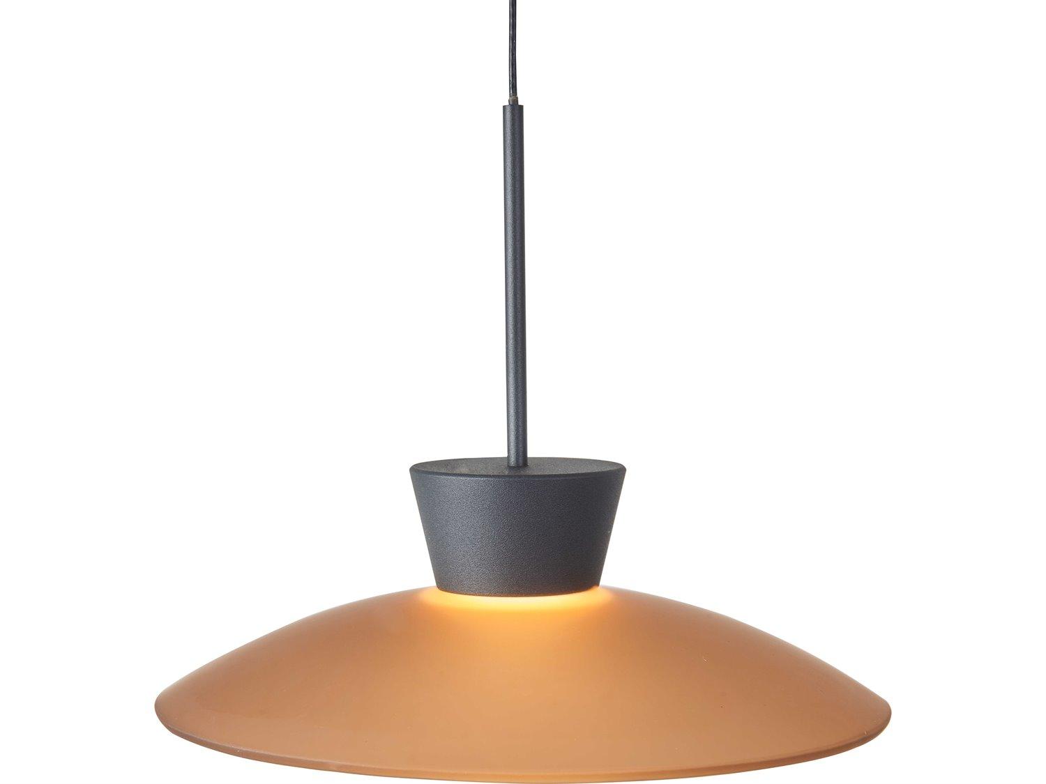 Abra Horizon 1-Light Matte Black Brown Dome Mini Pendant