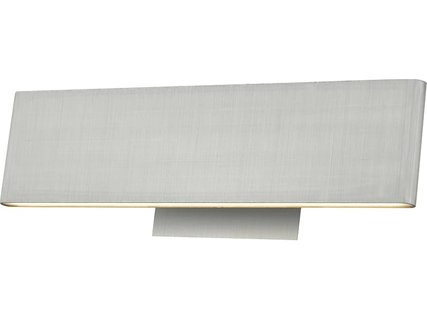 Abra Slim 2-Light Brushed Aluminum Silver Vanity Light