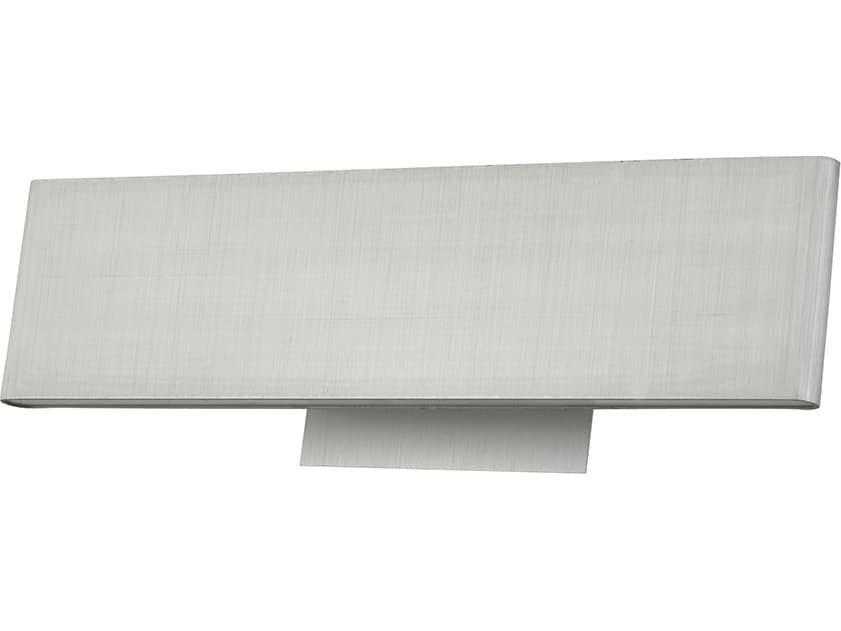 Abra Slim 2-Light Brushed Aluminum Silver Vanity Light