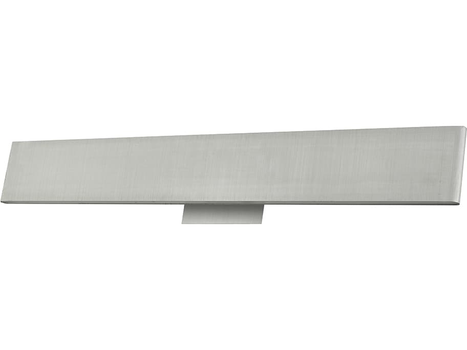 Abra Slim 2-Light Brushed Aluminum Silver Vanity Light