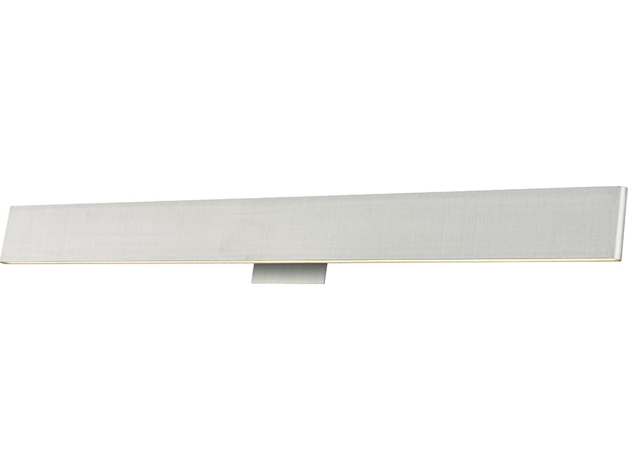 Abra Slim 2-Light Brushed Aluminum Silver Vanity Light