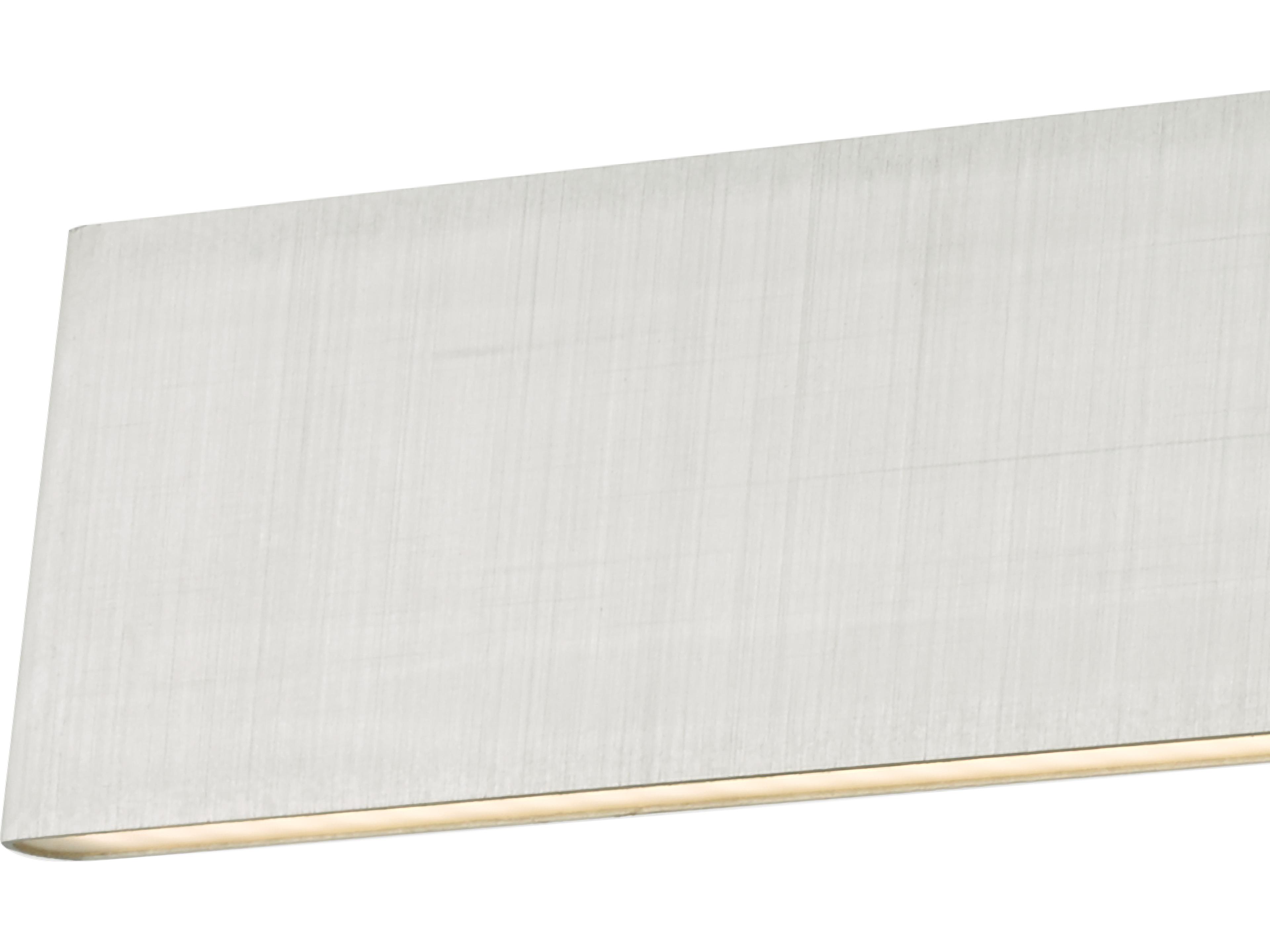 Abra Slim 2-Light Brushed Aluminum Silver Vanity Light