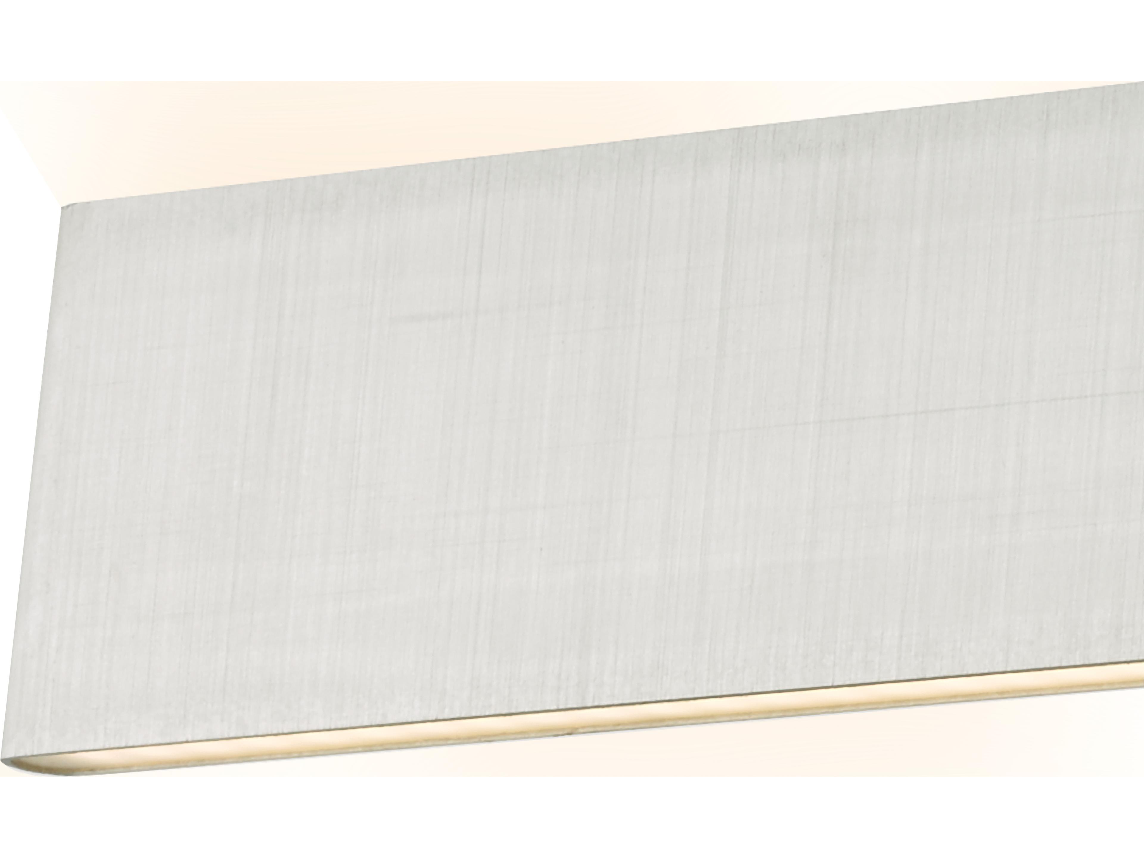 Abra Slim 2-Light Brushed Aluminum Silver Vanity Light