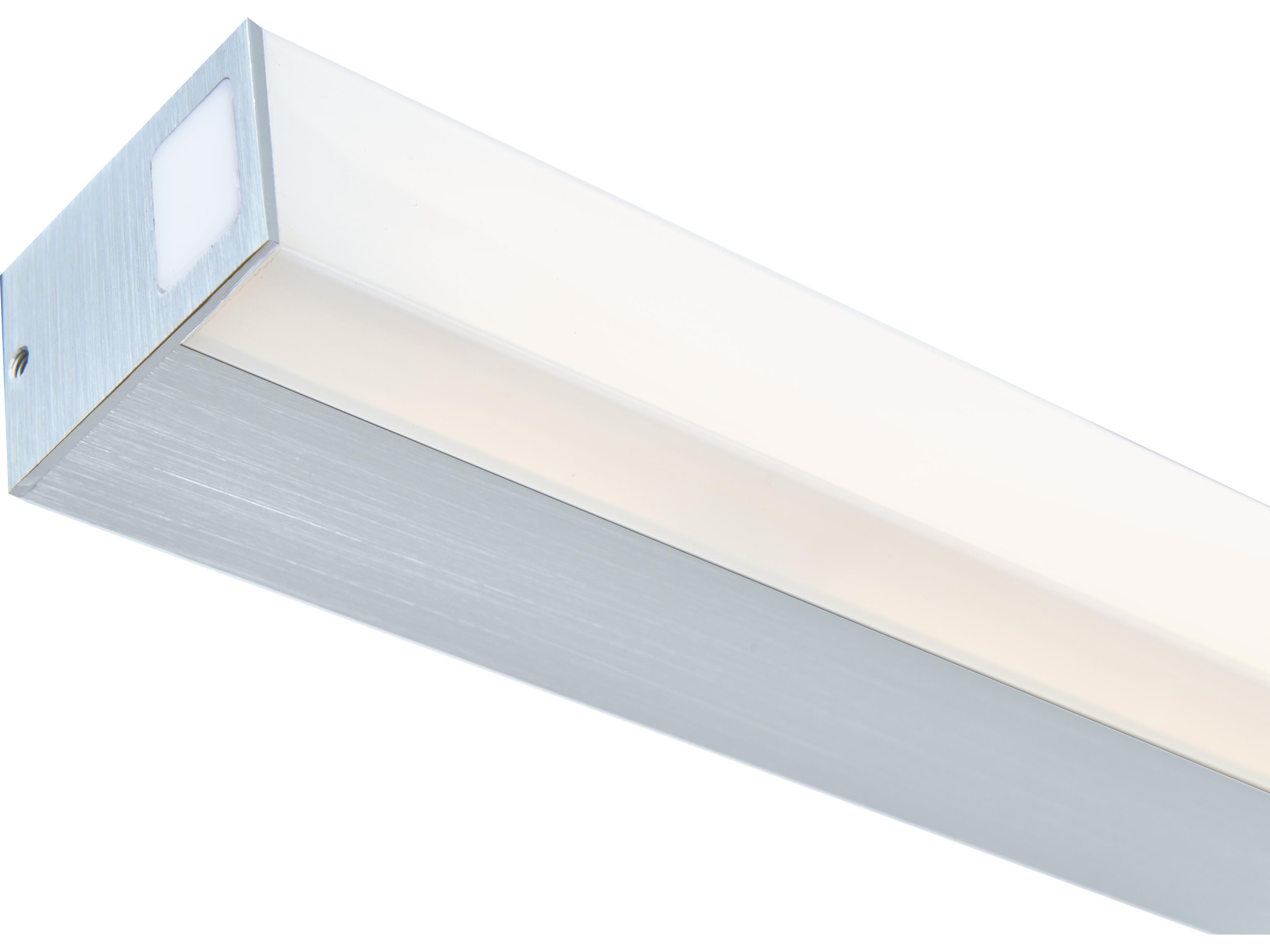 Abra Sabre 1-Light Brushed Aluminum Silver Vanity Light