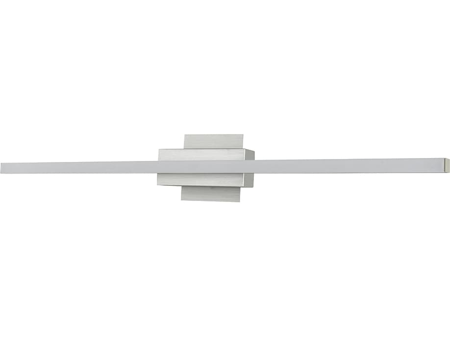Abra Foil 1-Light Brushed Aluminum Gray Vanity Light