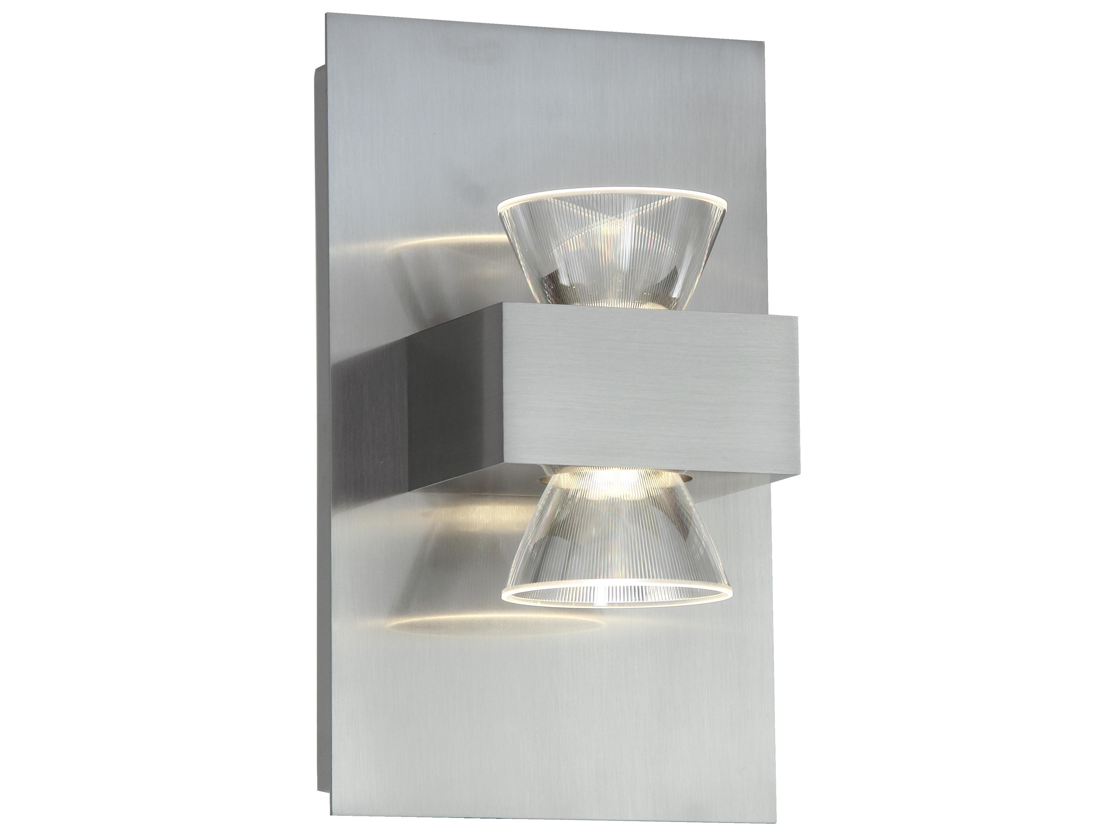Abra Jet 2-Light Brushed Nickel Vanity Light
