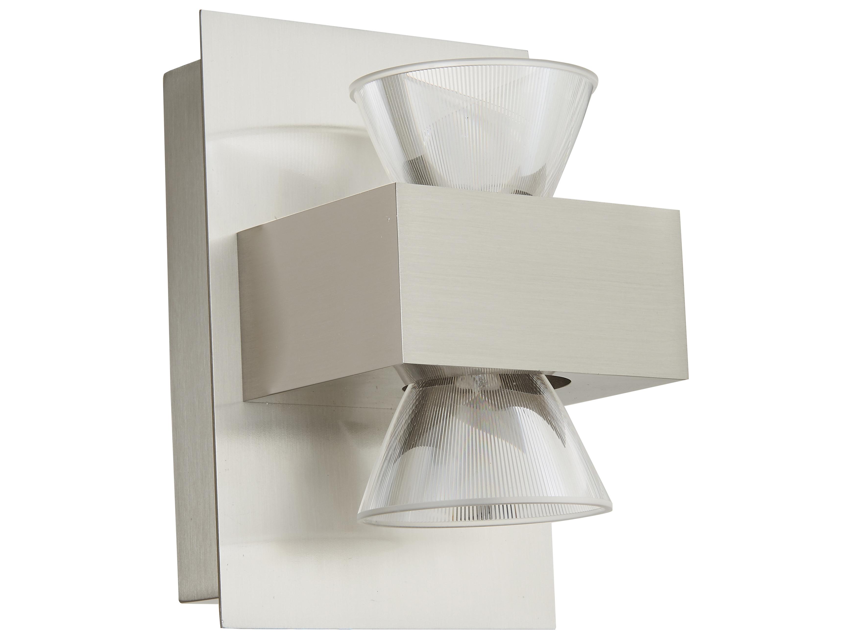 Abra Jet 2-Light Brushed Nickel Vanity Light