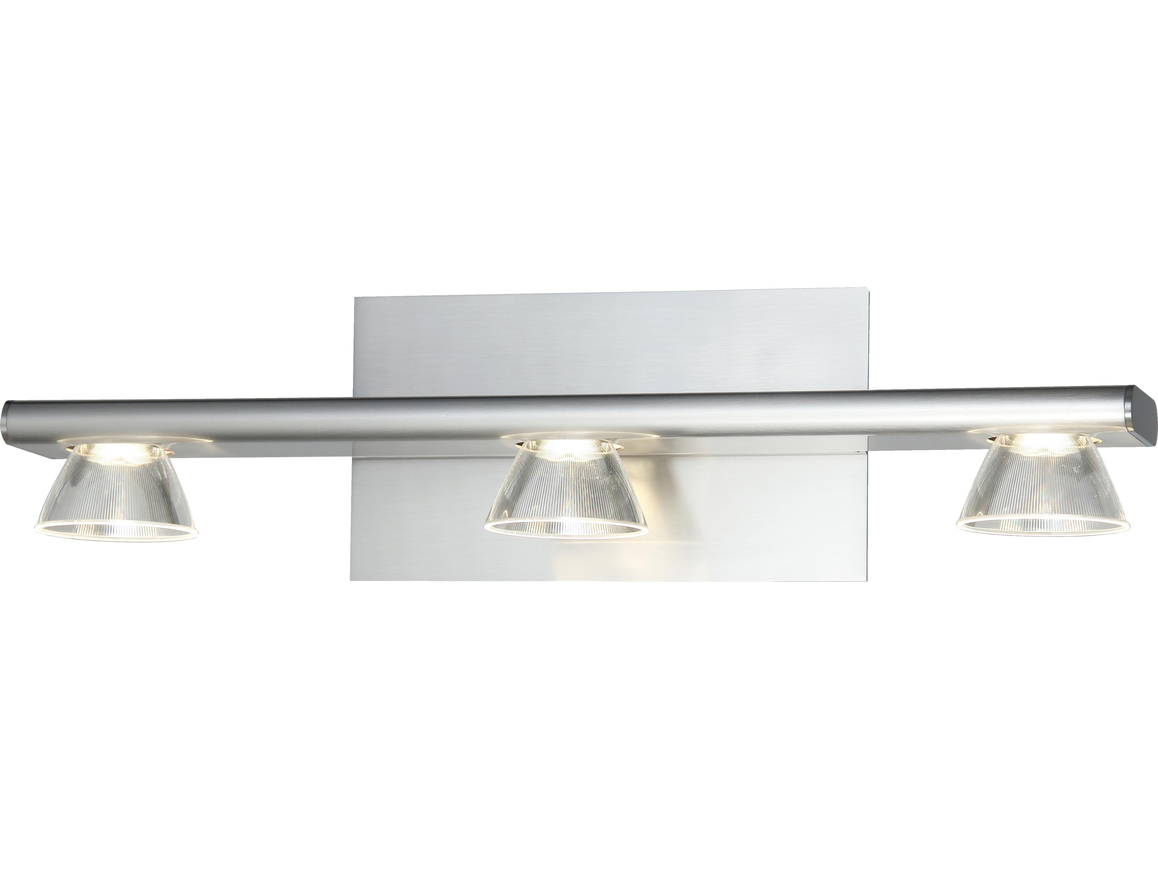 Abra Jet 3-Light Brushed Nickel Vanity Light