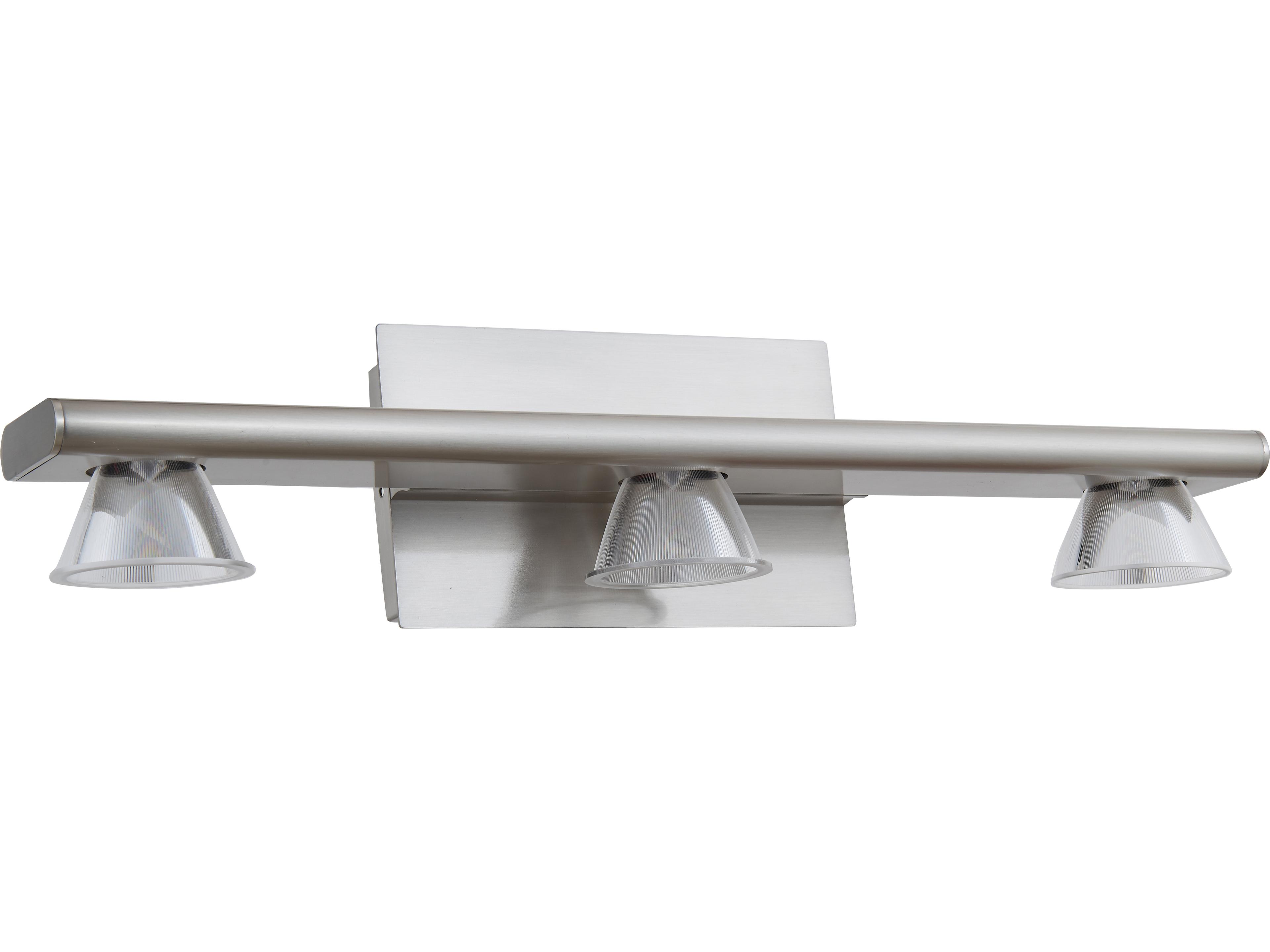 Abra Jet 3-Light Brushed Nickel Vanity Light