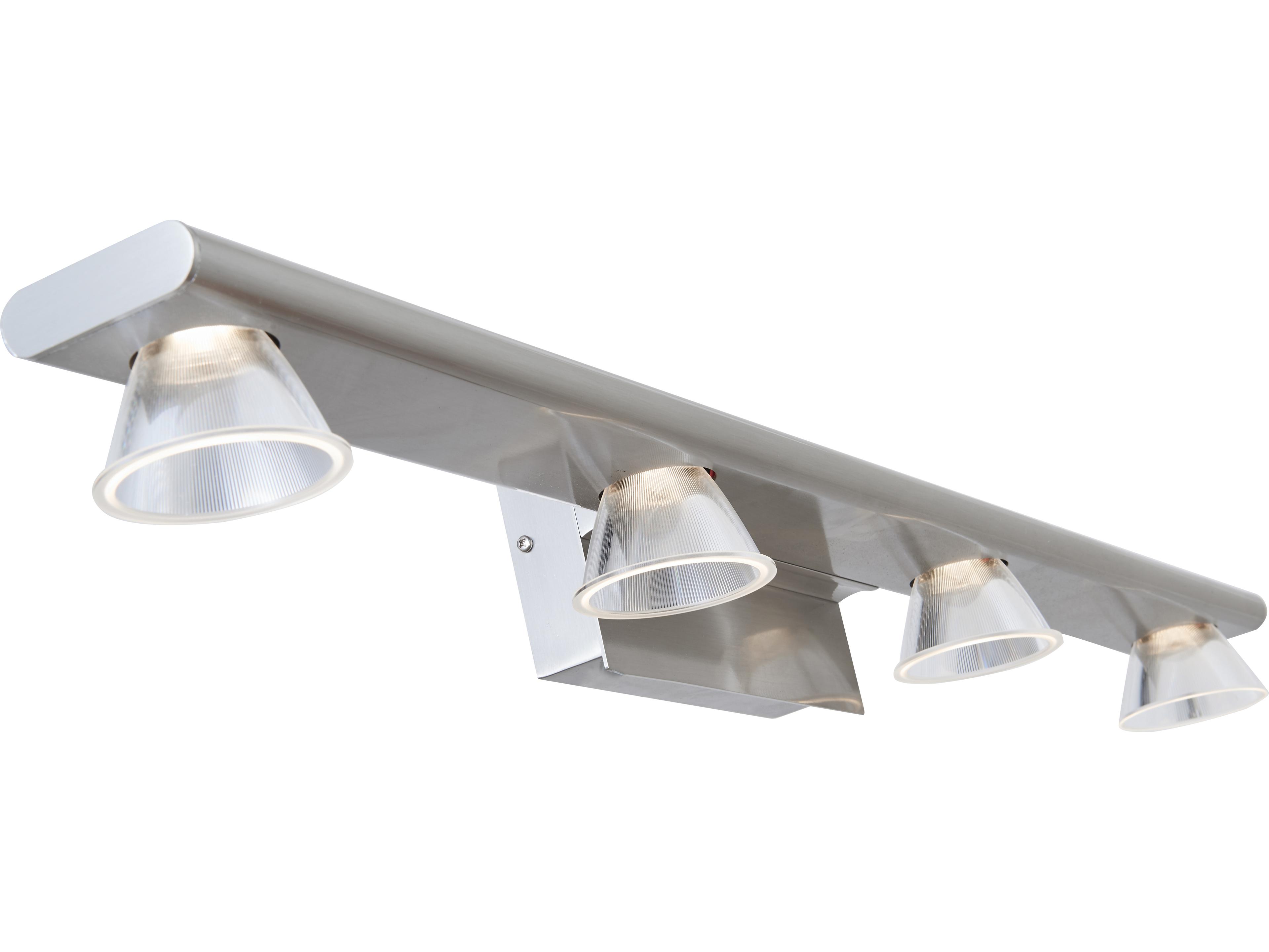 Abra Jet 4-Light Brushed Nickel Vanity Light