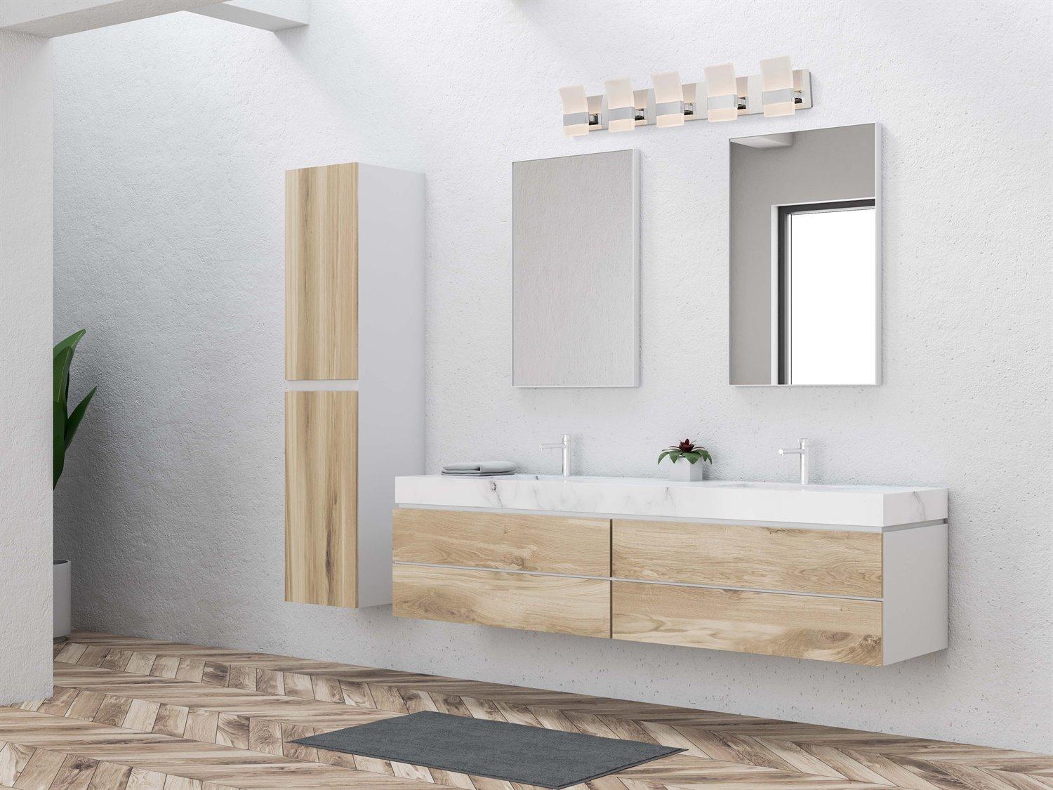 Abra Fang 10-Light Chrome Vanity Light