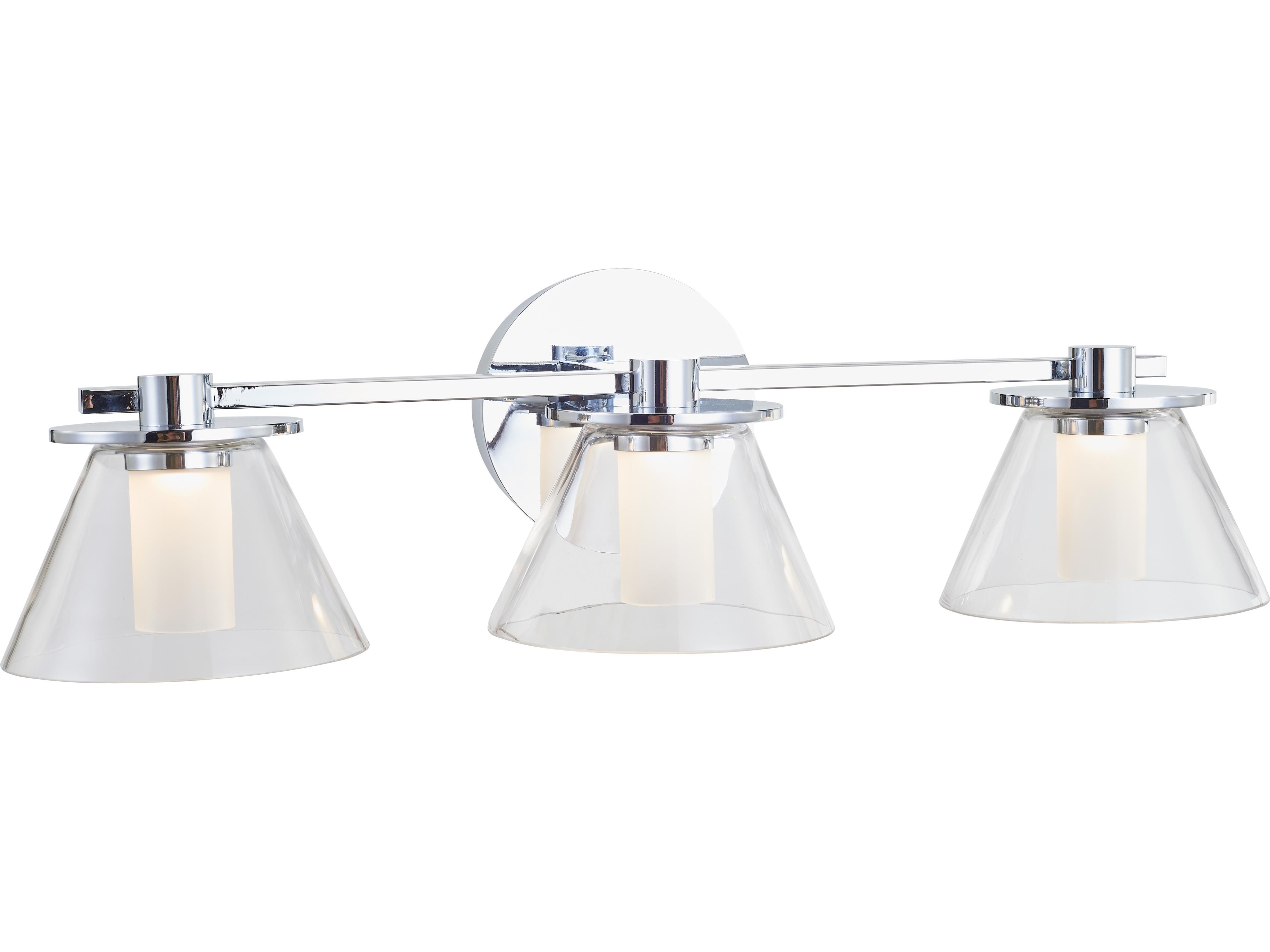Abra Cone 3-Light Chrome Vanity Light