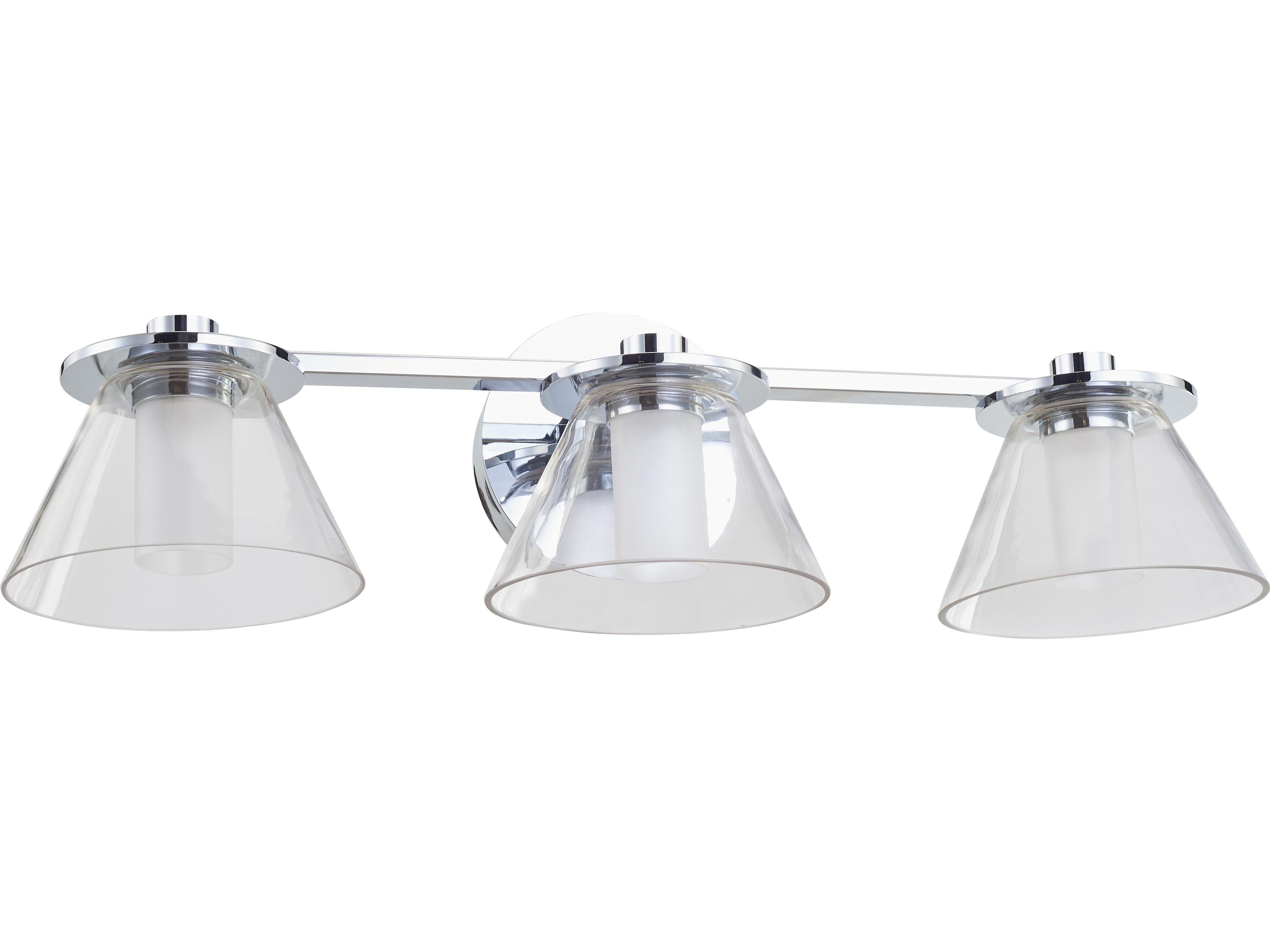 Abra Cone 3-Light Chrome Vanity Light