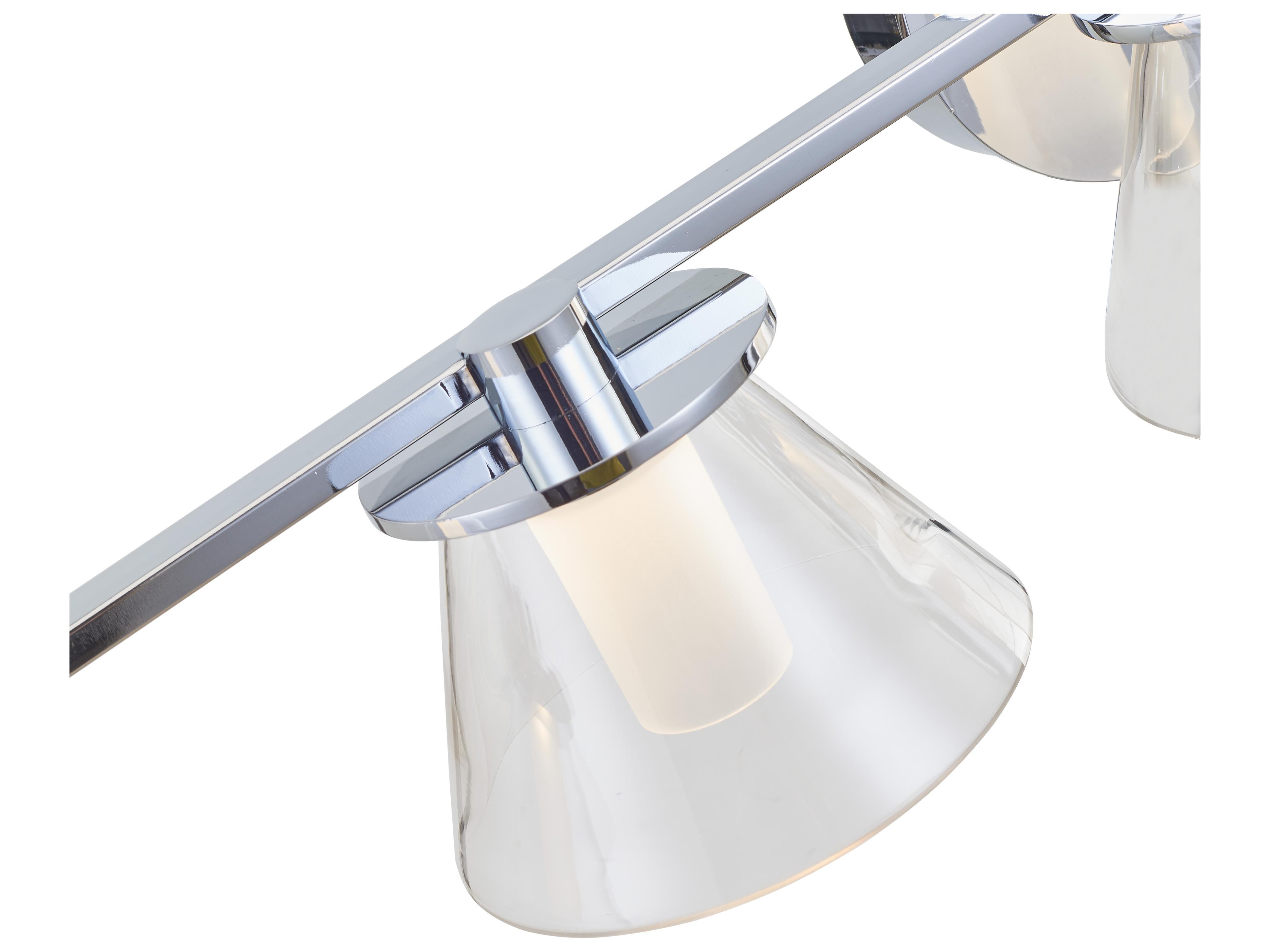 Abra Cone 3-Light Chrome Vanity Light