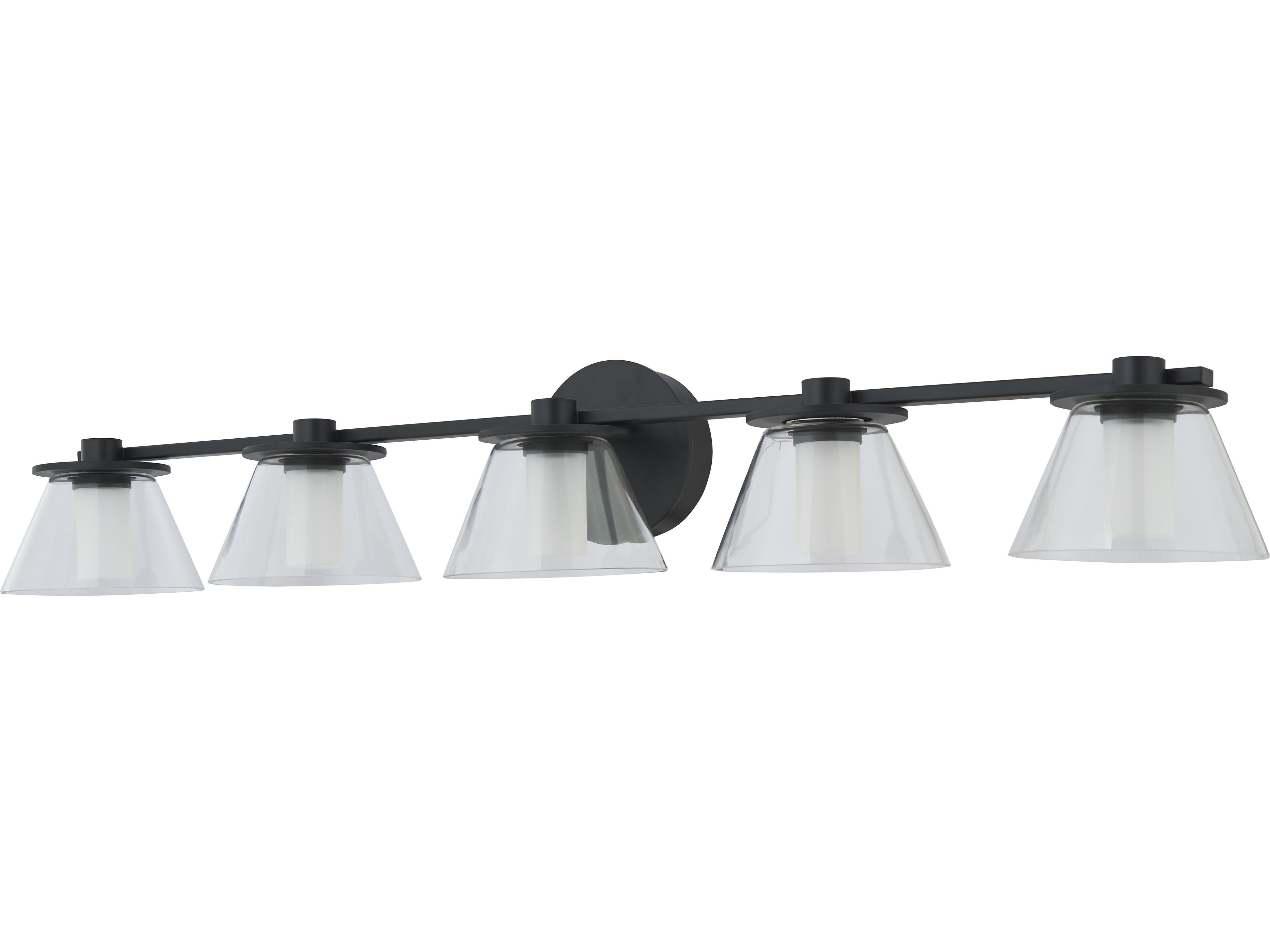 Abra Cone 5-Light Black Vanity Light