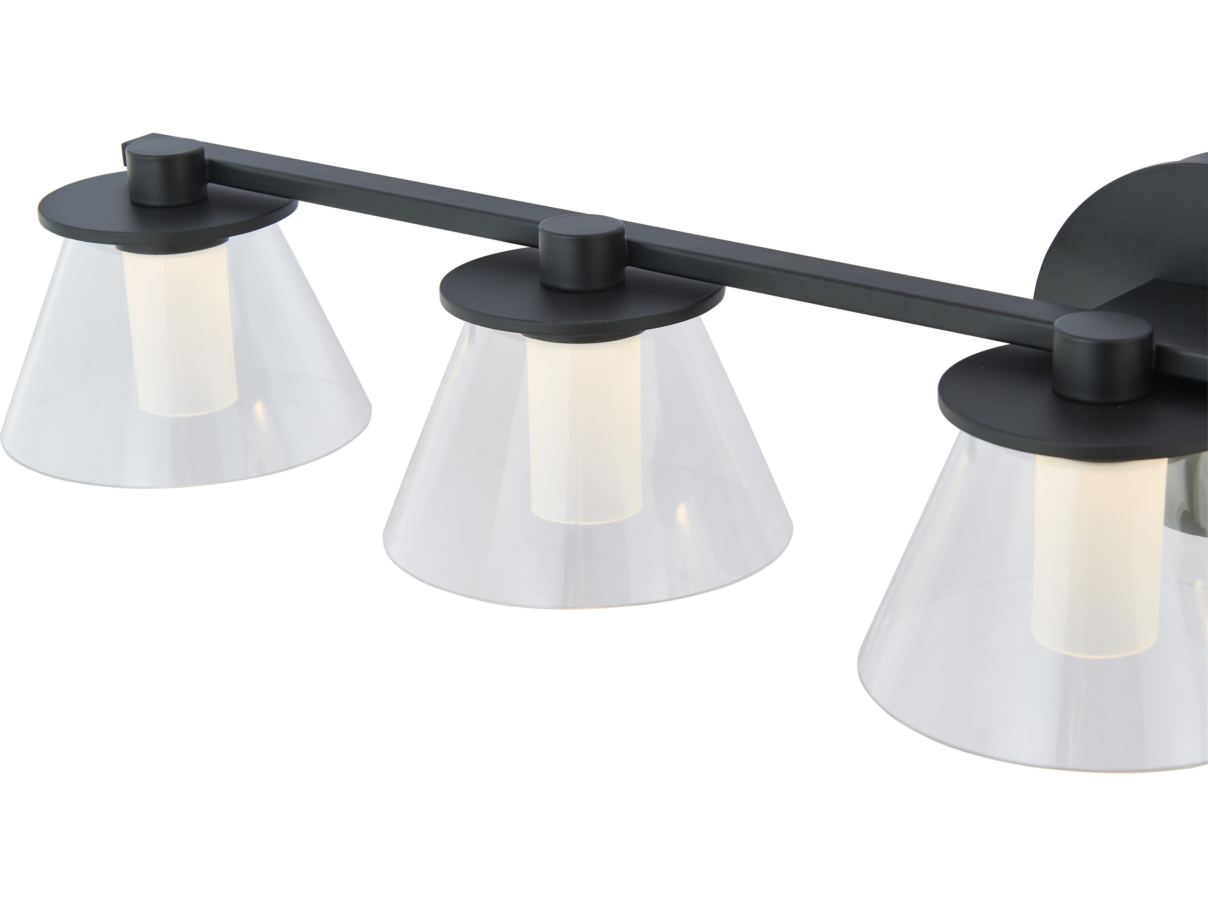 Abra Cone 5-Light Black Vanity Light