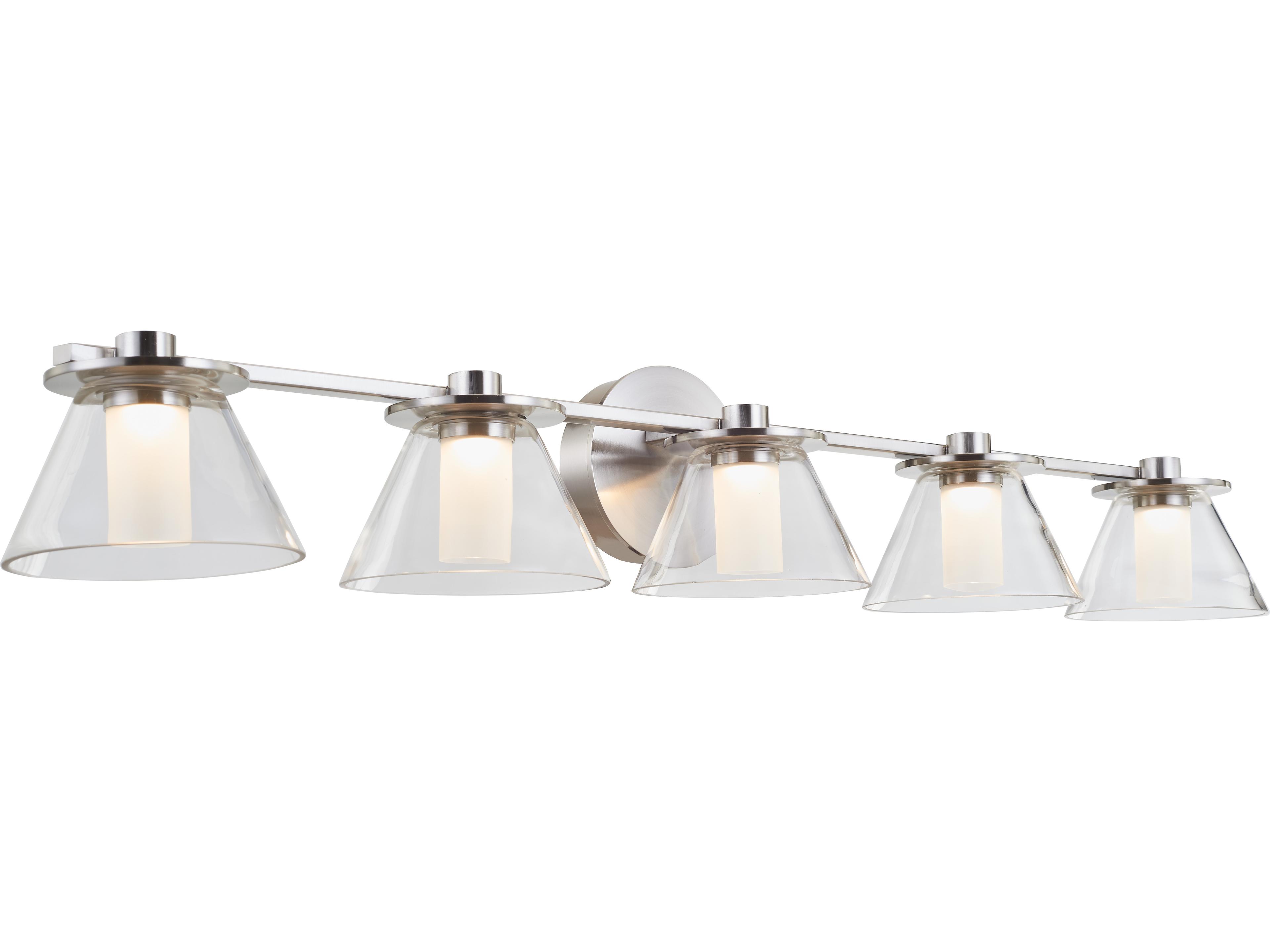 Abra Cone 5-Light Brushed Nickel Vanity Light