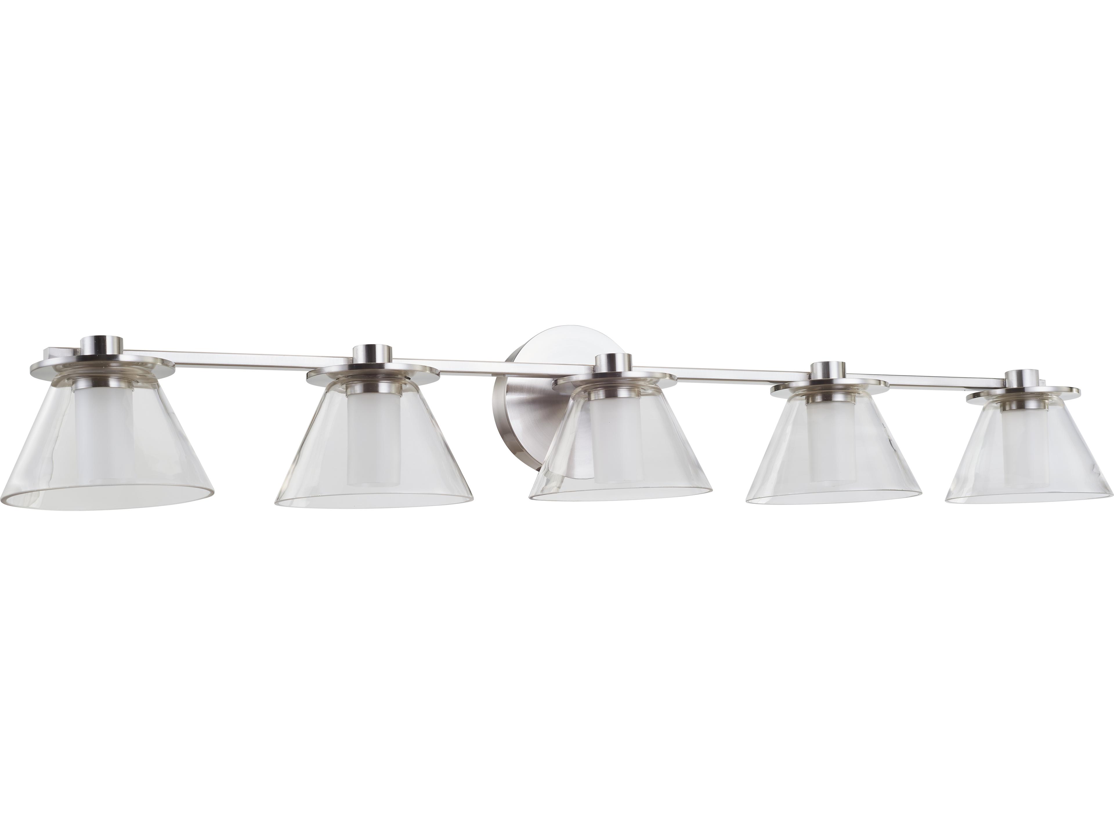 Abra Cone 5-Light Brushed Nickel Vanity Light