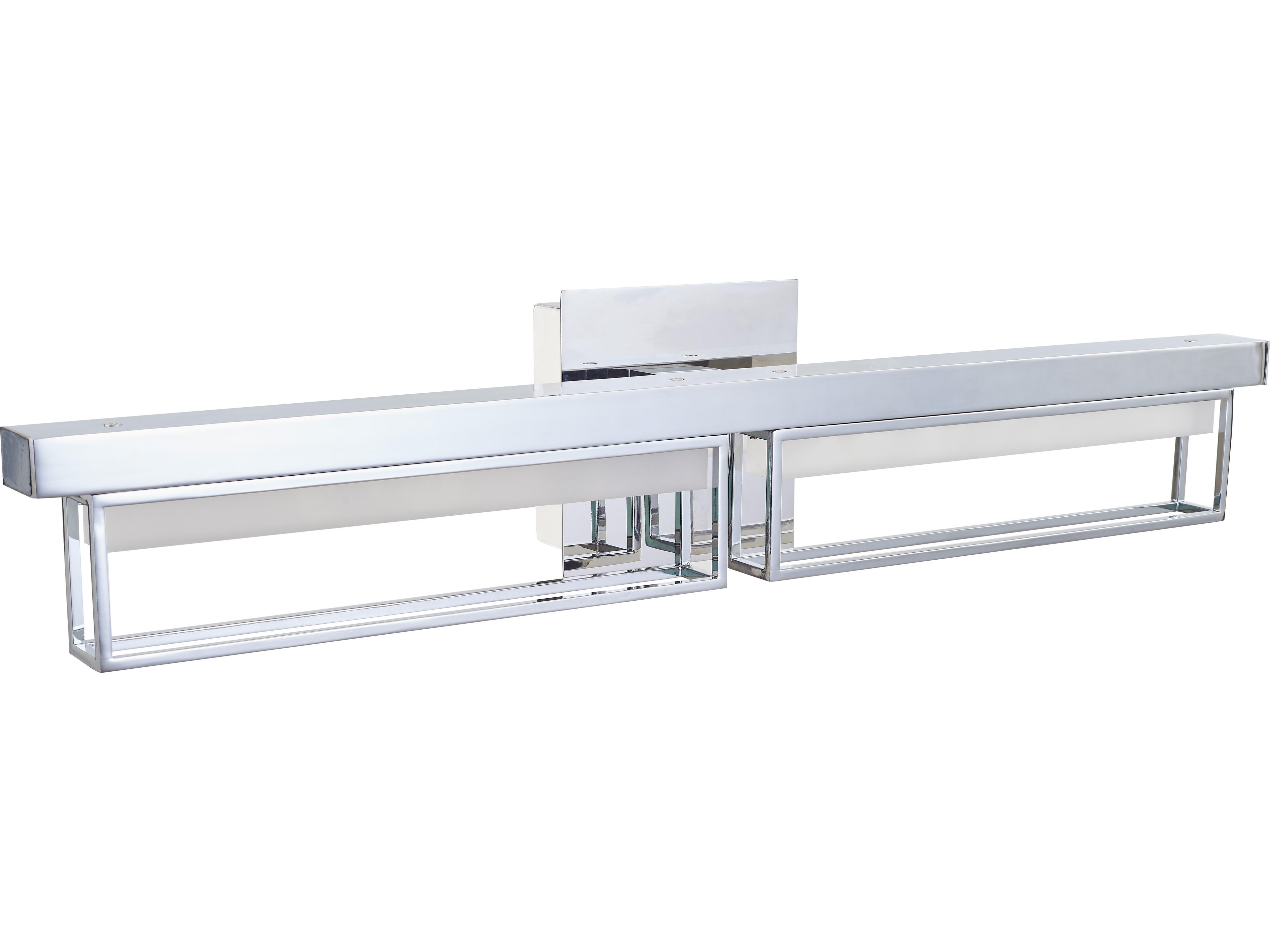 Abra Pane 2-Light Chrome Vanity Light