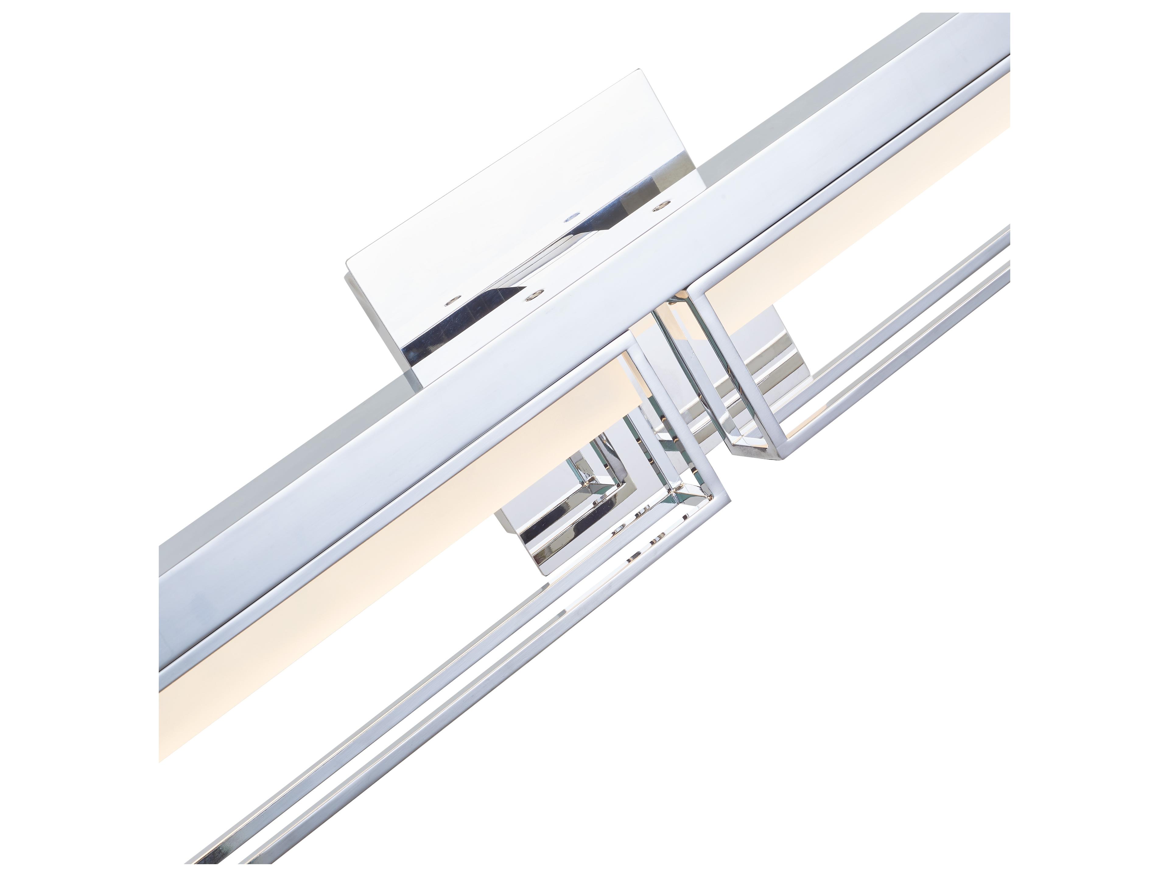 Abra Pane 2-Light Chrome Vanity Light