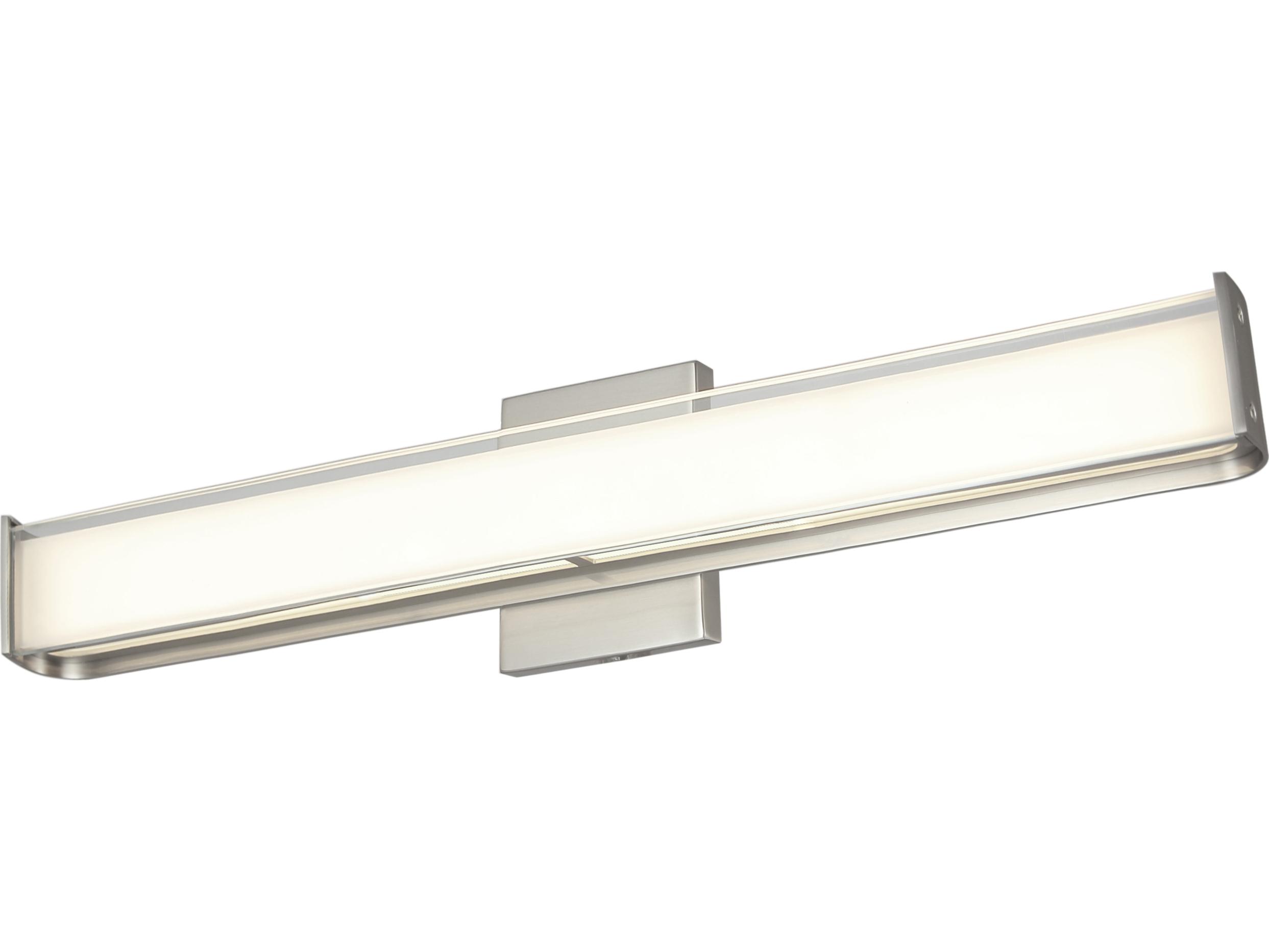 Abra Bend 1-Light Brushed Nickel Vanity Light
