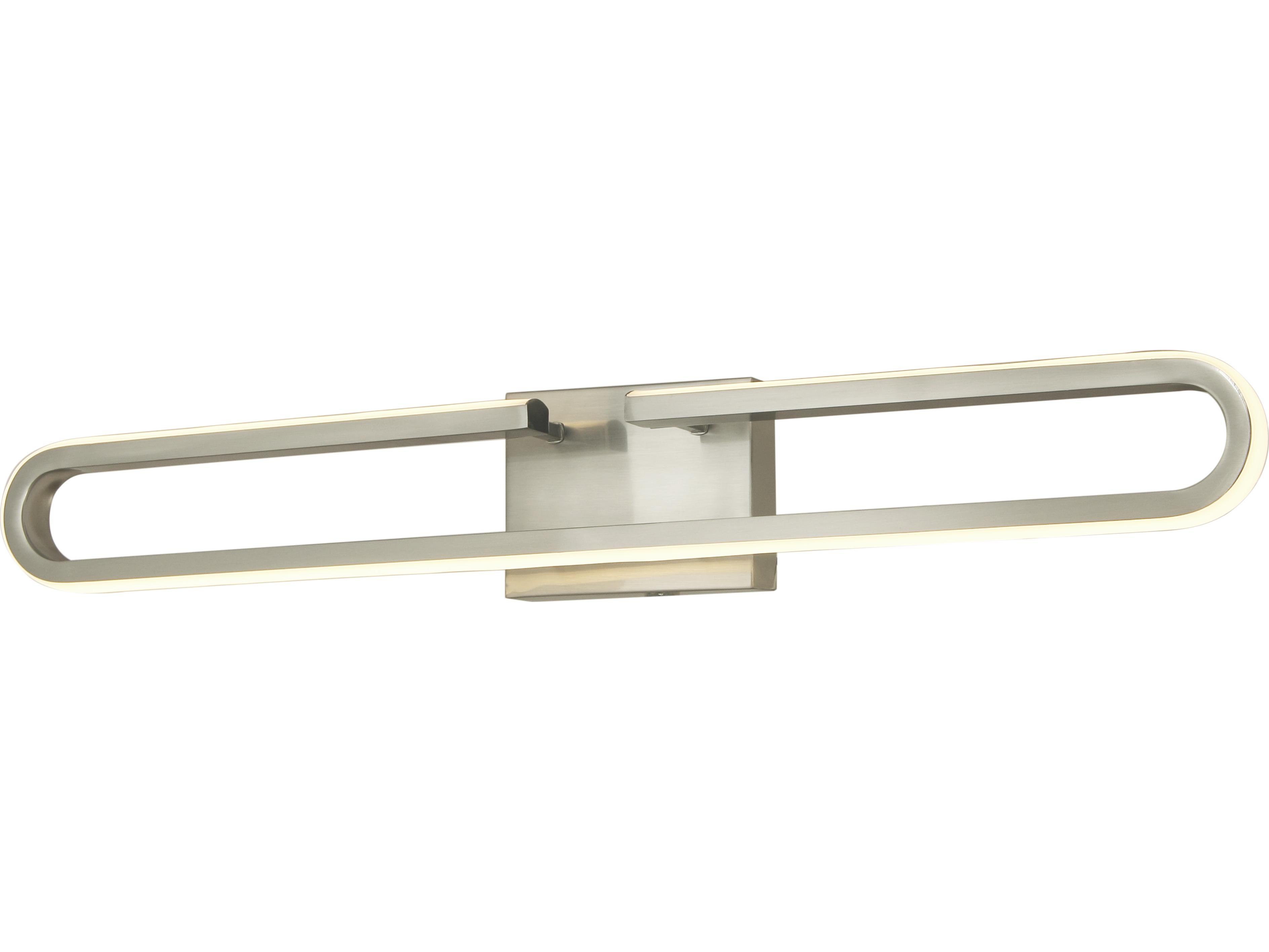 Abra Speedway 1-Light Brushed Nickel Vanity Light