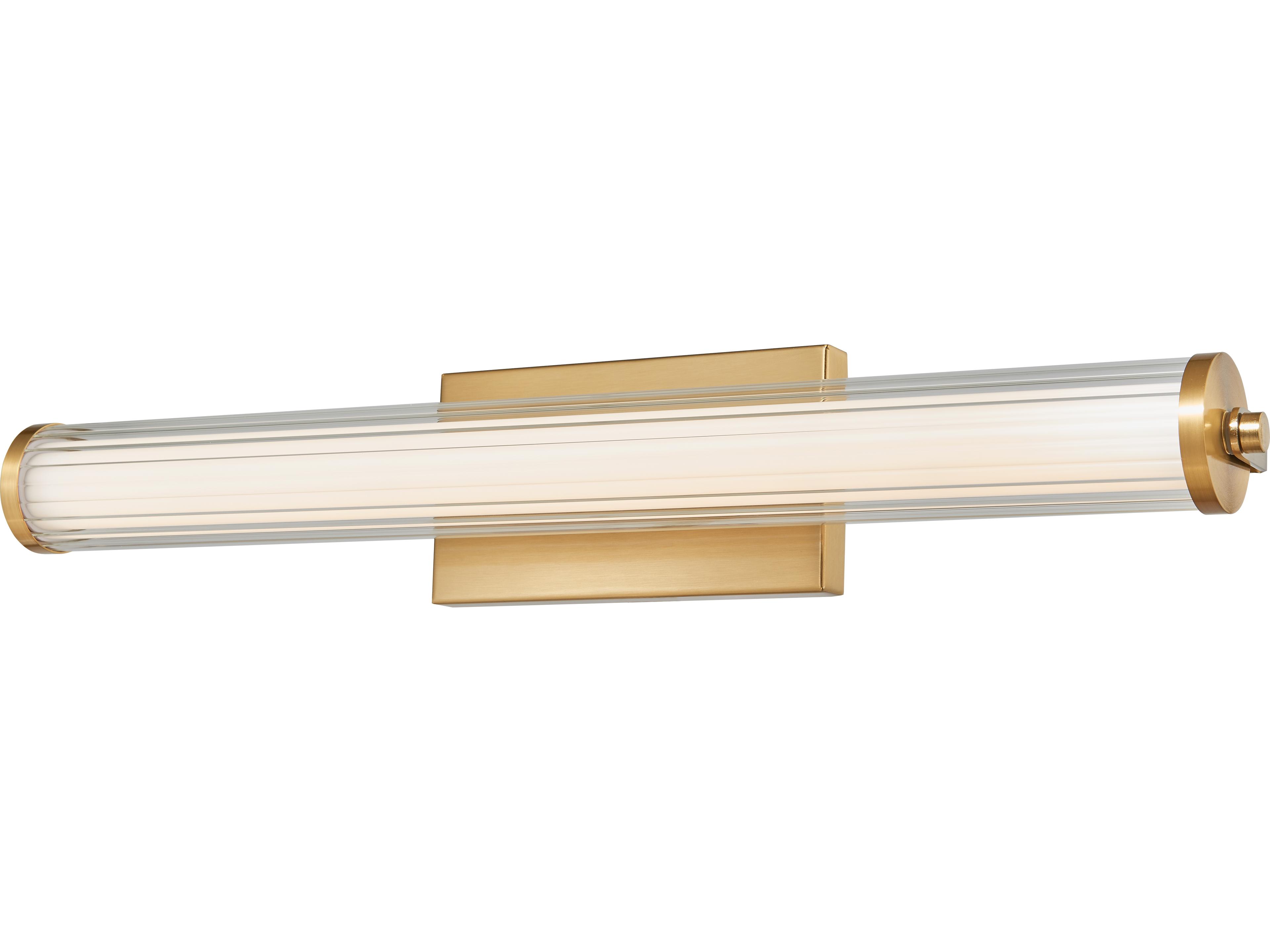 Abra Macie 1-Light Brushed Brass Vanity Light