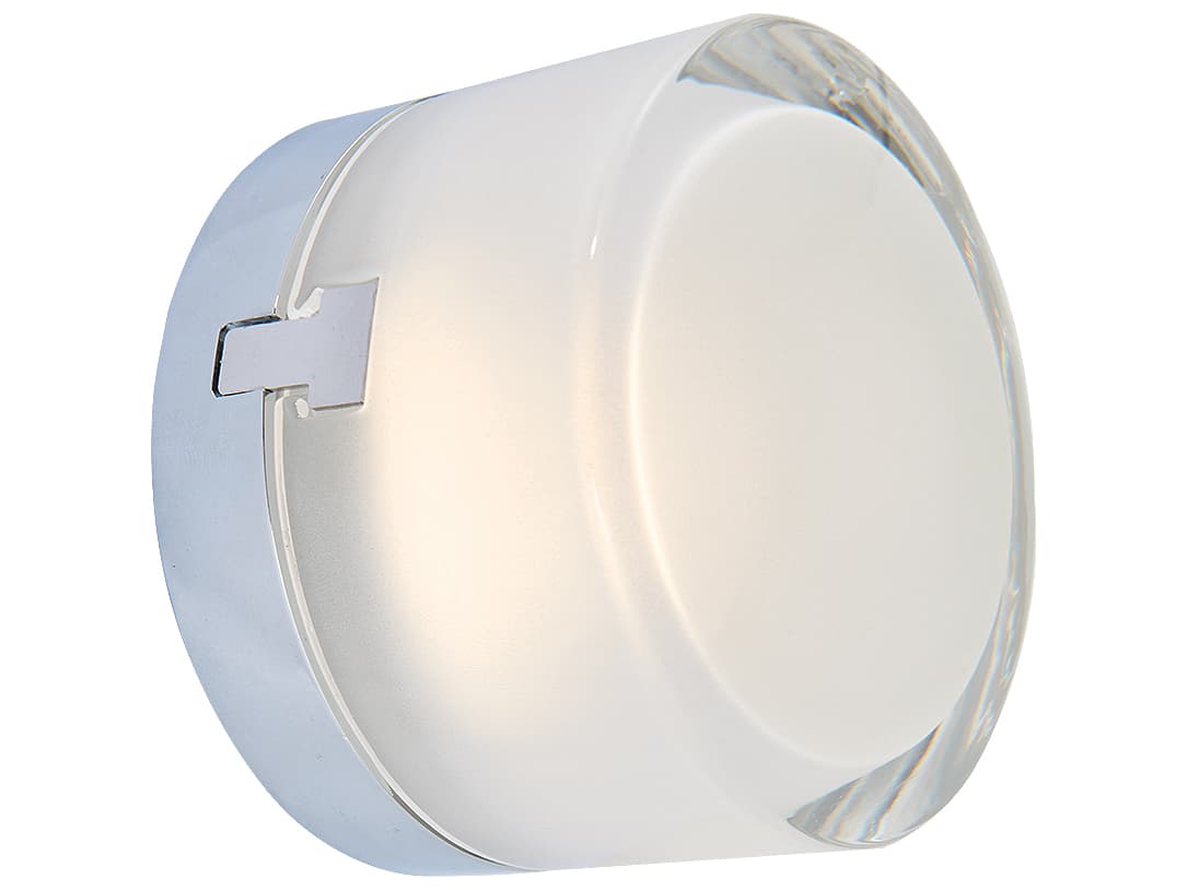 Abra Elf 1-Light Chrome Round Flush Mount