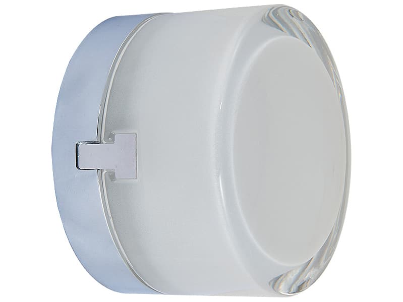 Abra Elf 1-Light Chrome Round Flush Mount