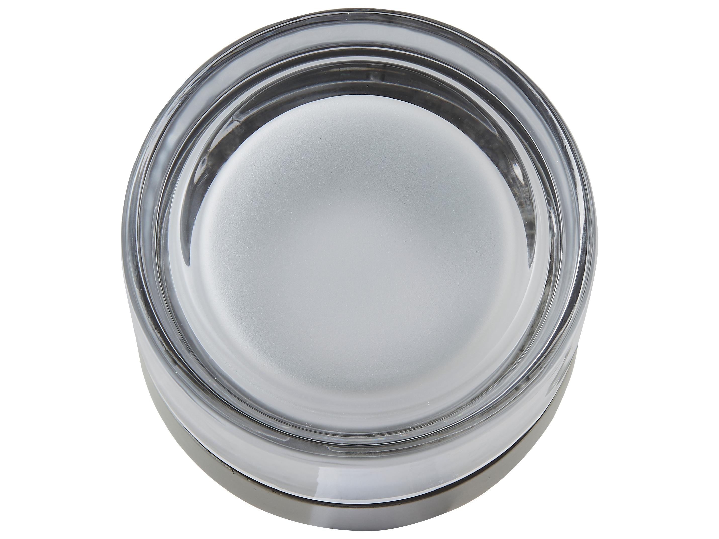 Abra Elf 1-Light Anodized Aluminum Silver Round Flush Mount