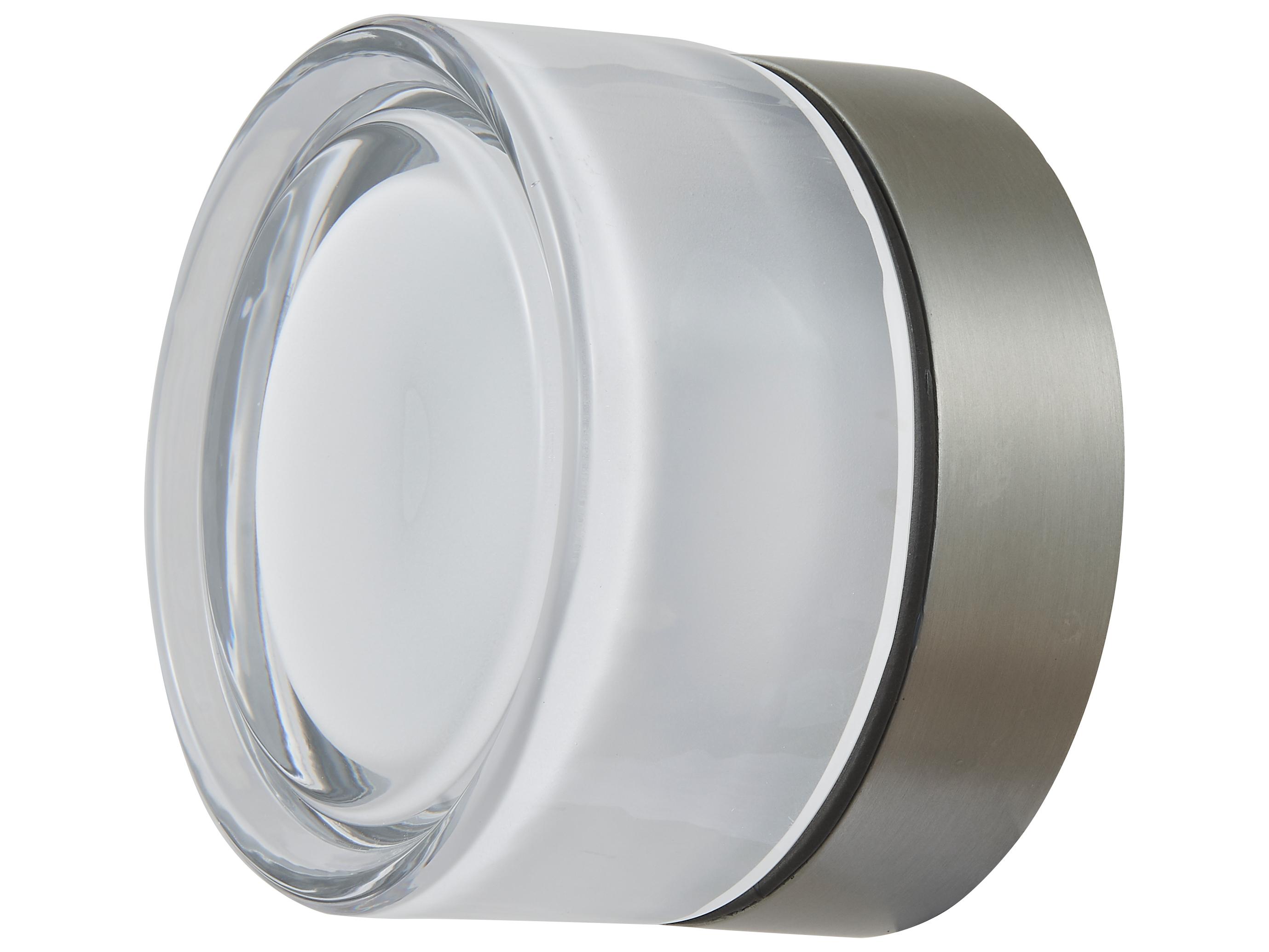 Abra Elf 1-Light Anodized Aluminum Silver Round Flush Mount