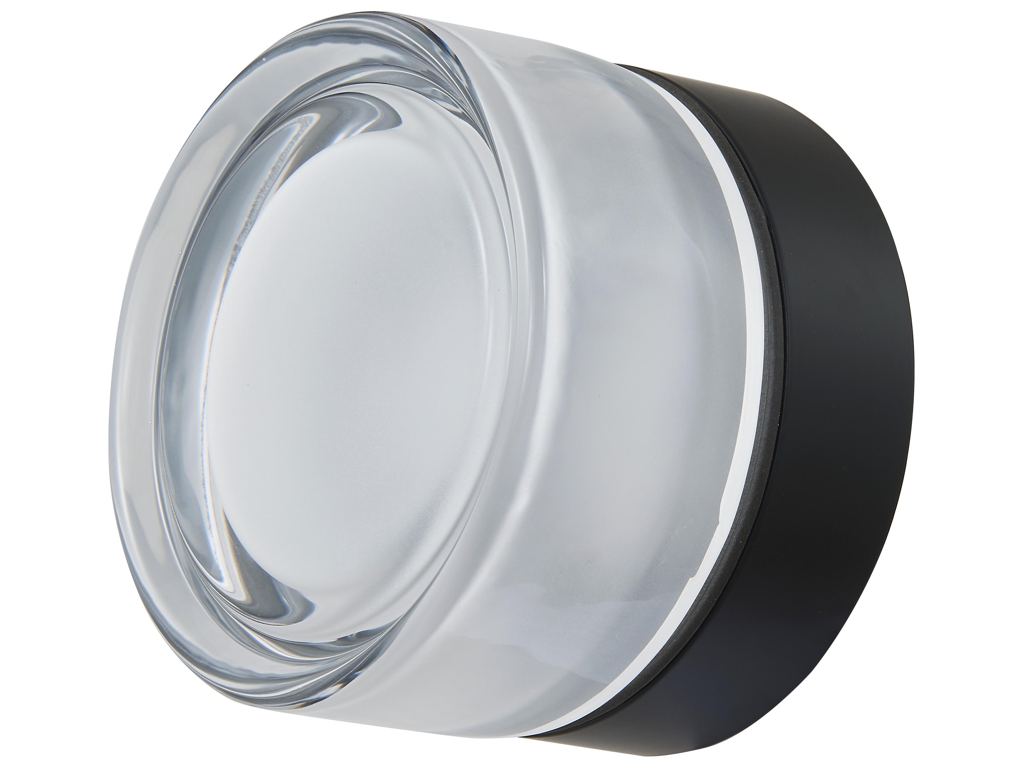 Abra Elf 1-Light Matte Black Round Flush Mount